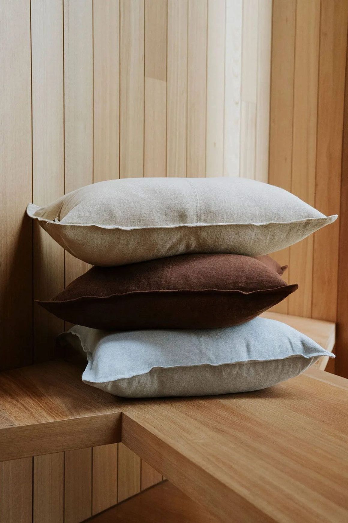 Weave European Linen Como Cushion - Oatmeal | Three Sizes