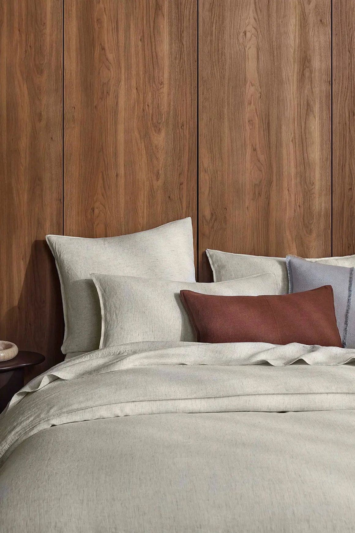 Weave European Linen Como Cushion - Rosewood | Three Sizes