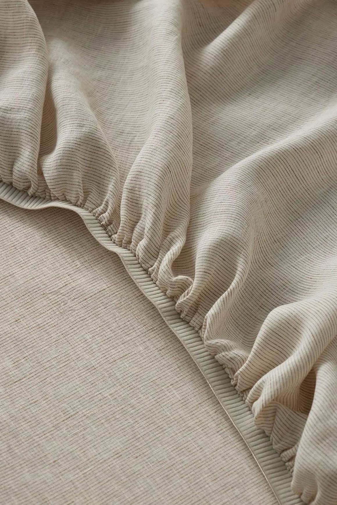 Ravello Linen Quilt Cover - Savanna Pinstripe| Weave Home