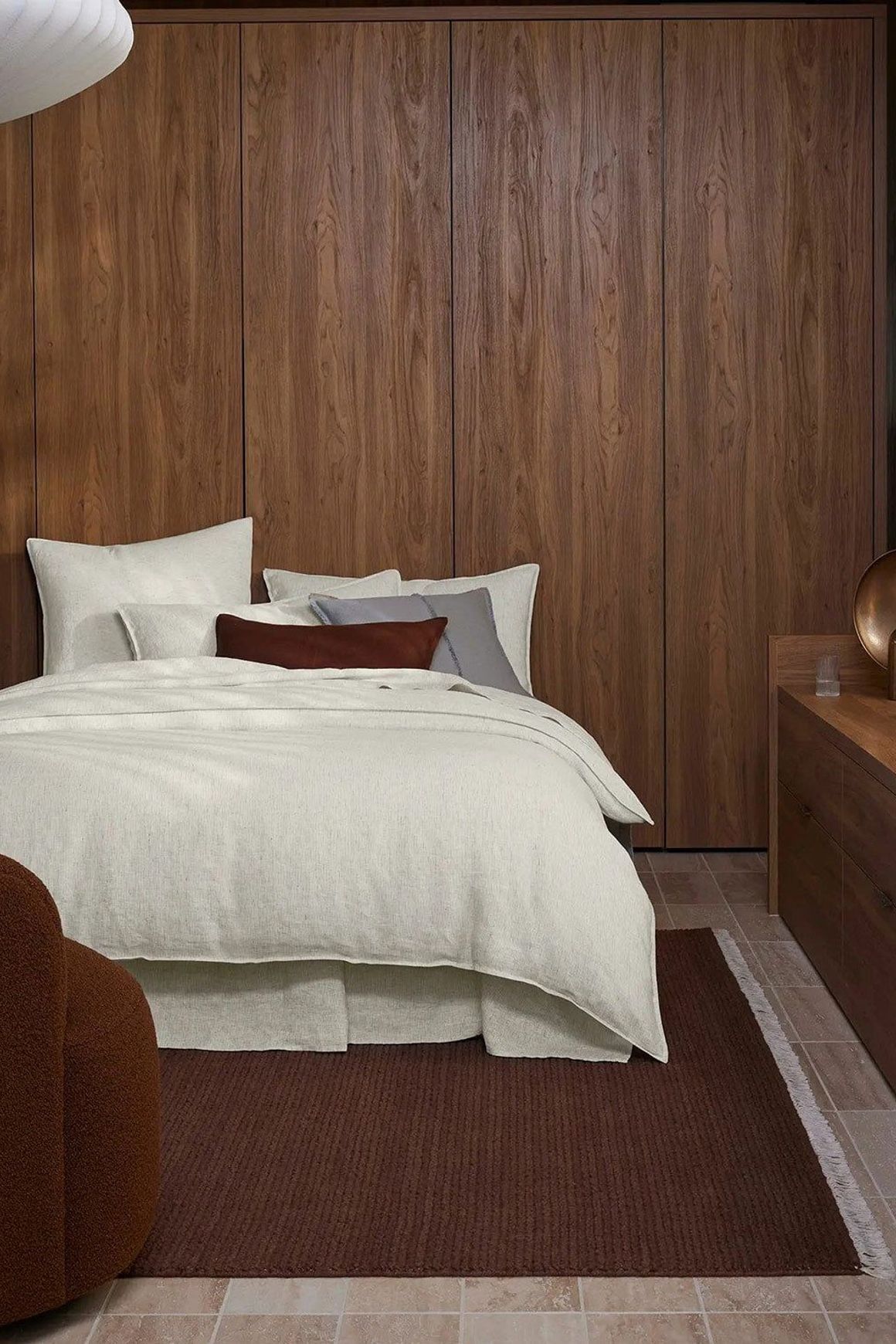 Ravello Linen Quilt Cover - Savanna Pinstripe| Weave Home