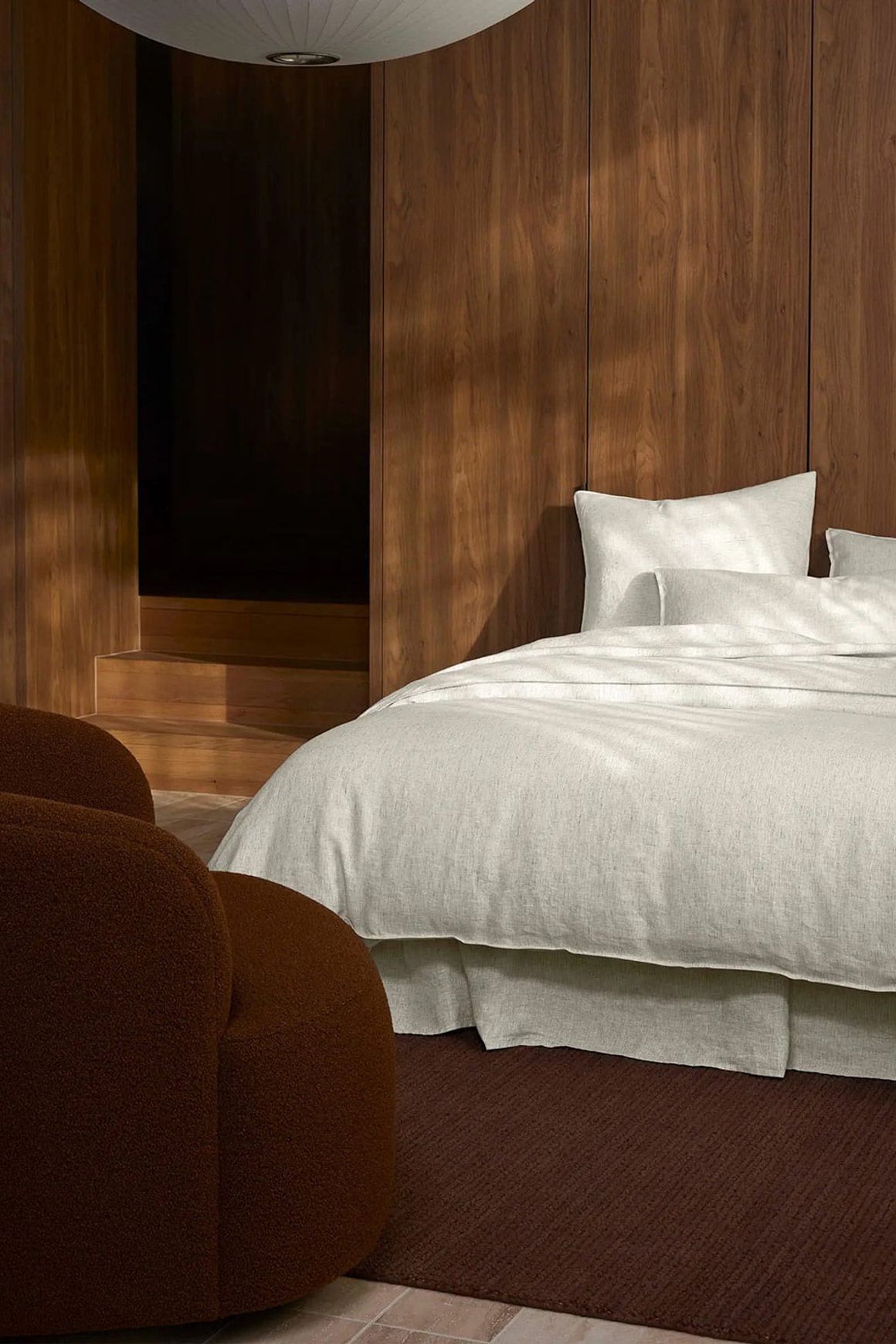 Ravello Linen Quilt Cover - Savanna Pinstripe| Weave Home