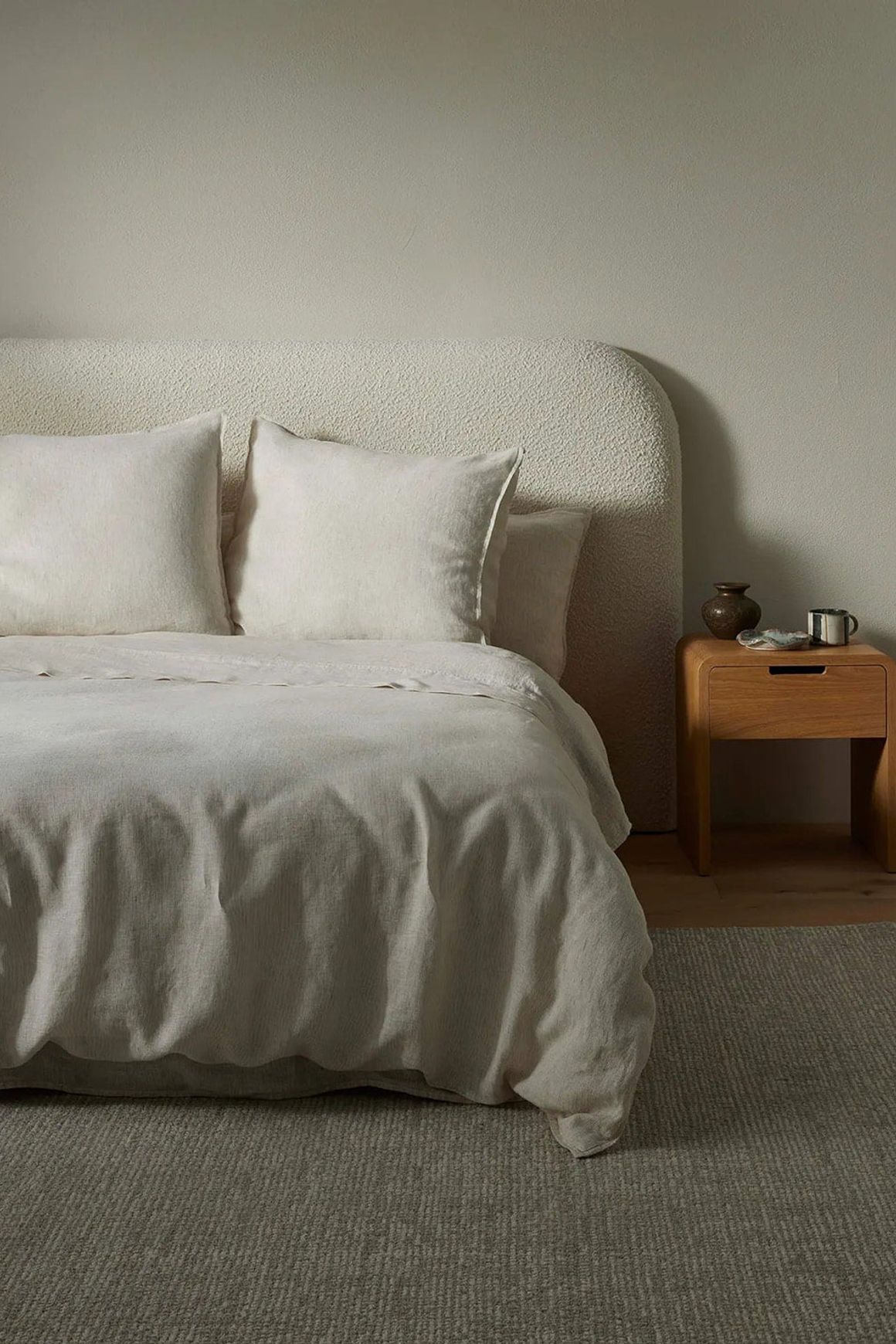 Ravello Linen Quilt Cover - Savanna Pinstripe| Weave Home