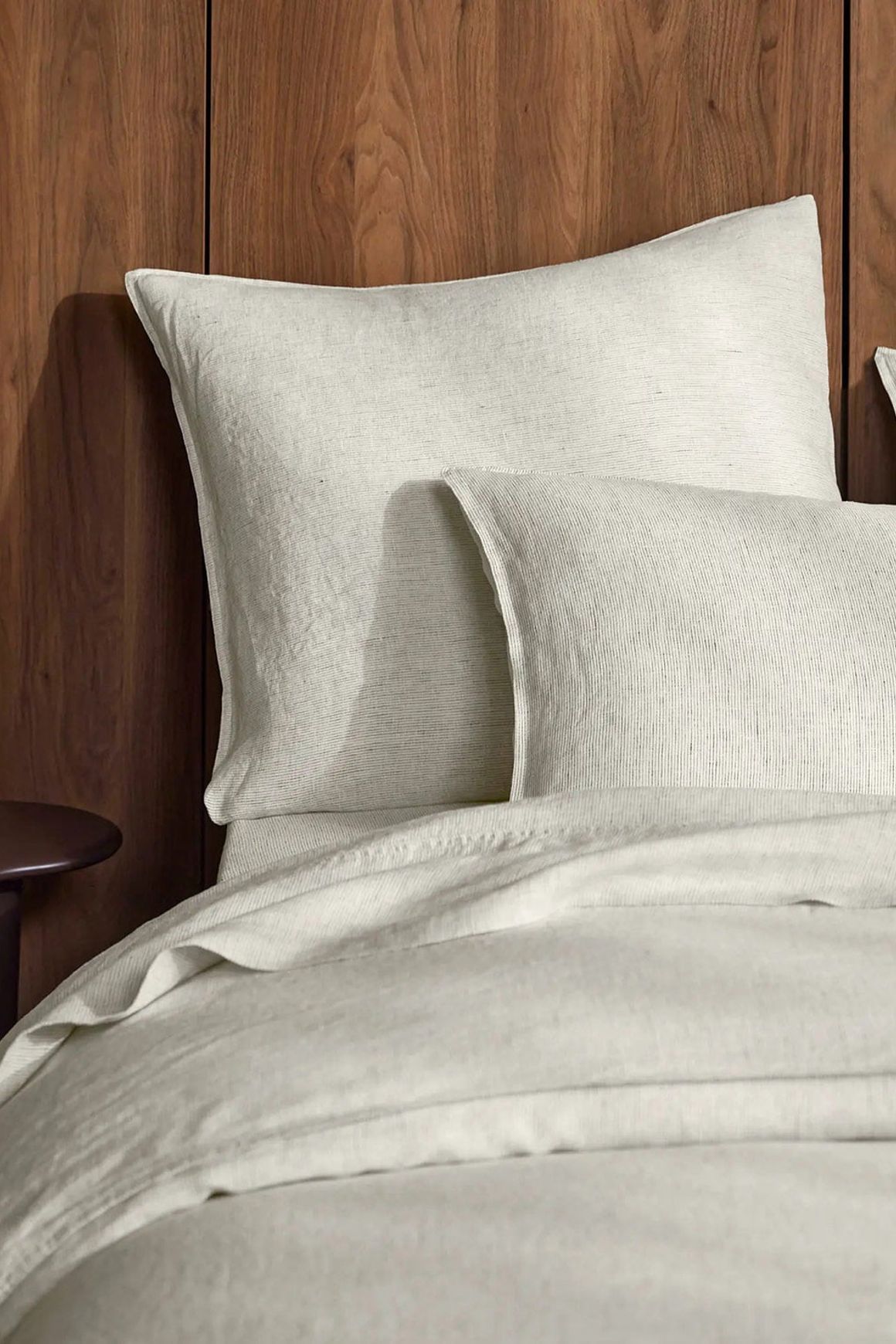 Ravello Linen Quilt Cover - Savanna Pinstripe| Weave Home