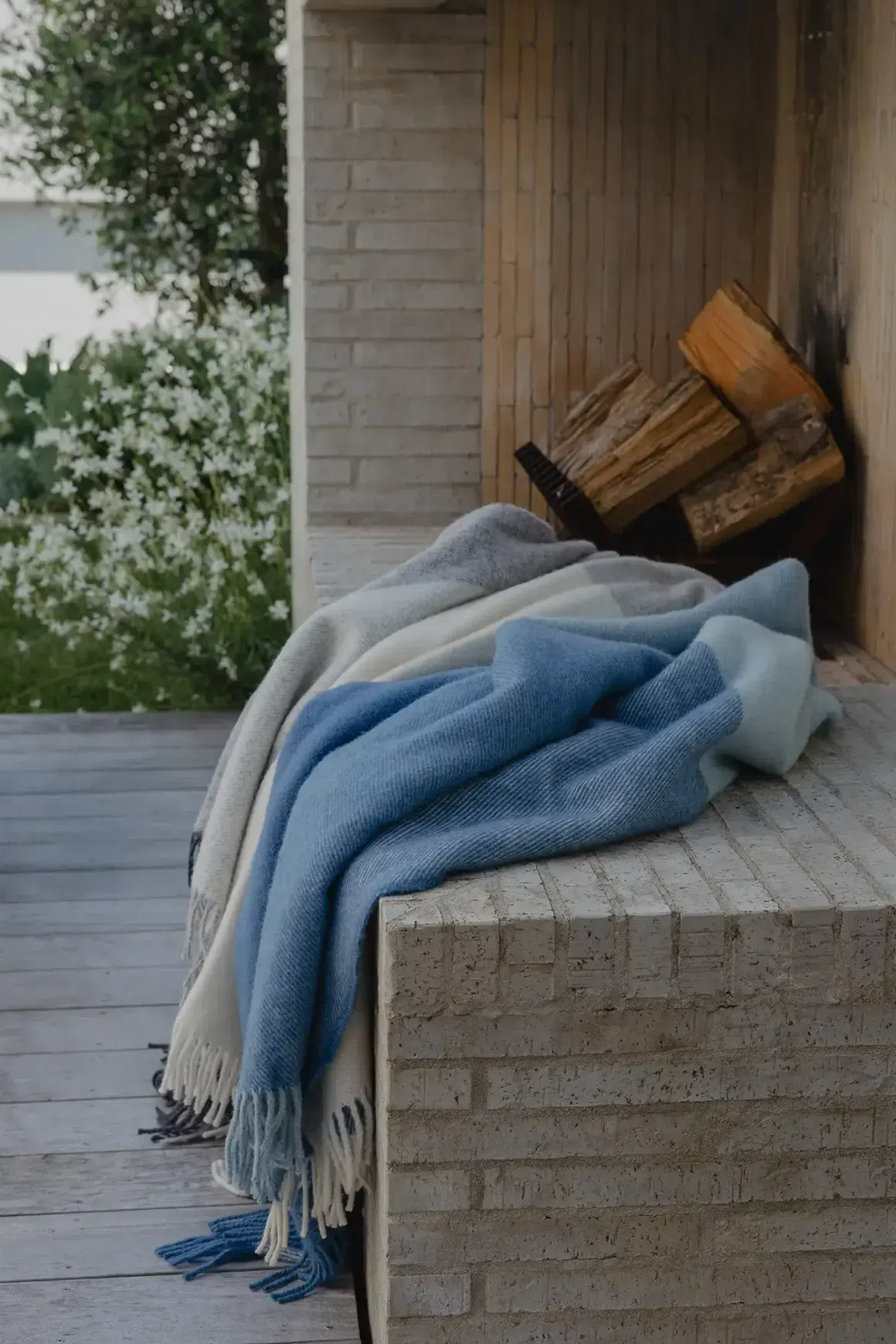 Weave Bayswater NZ Wool Throw Blanket - Breeze