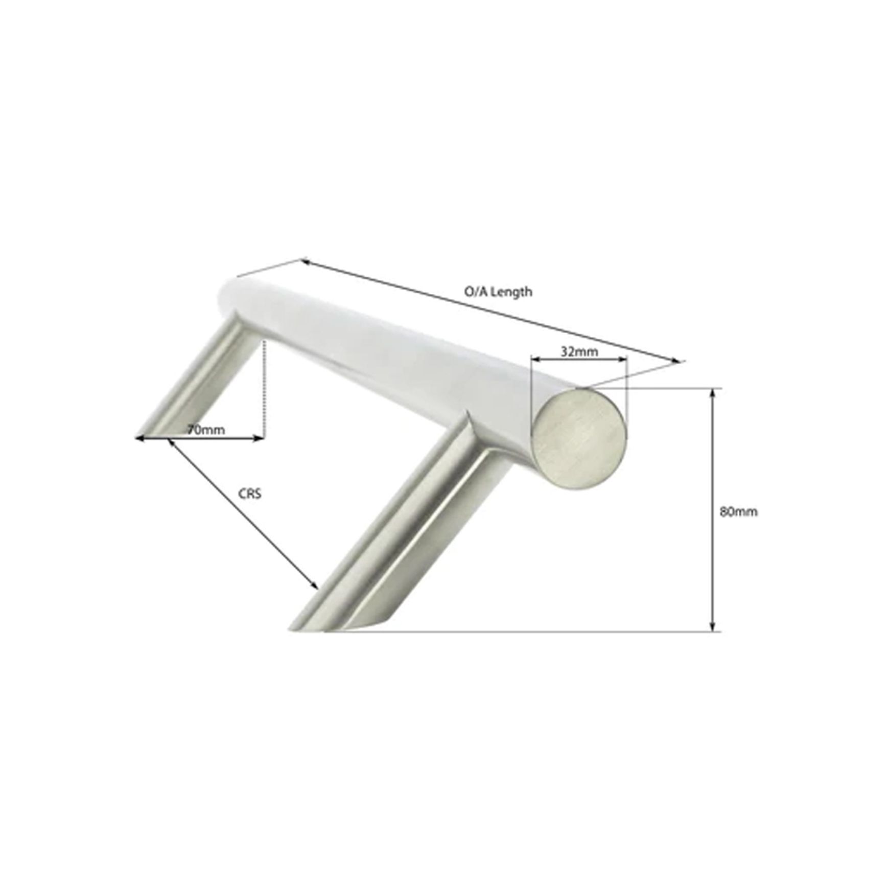 Zanda Omega Offset Round Door Pull Handle