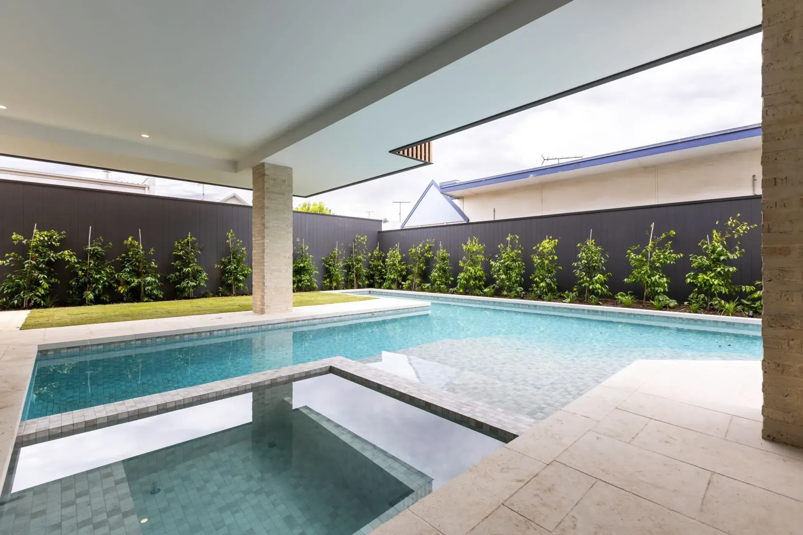 Sinai Pearl Sandblasted Limestone Pool Coping