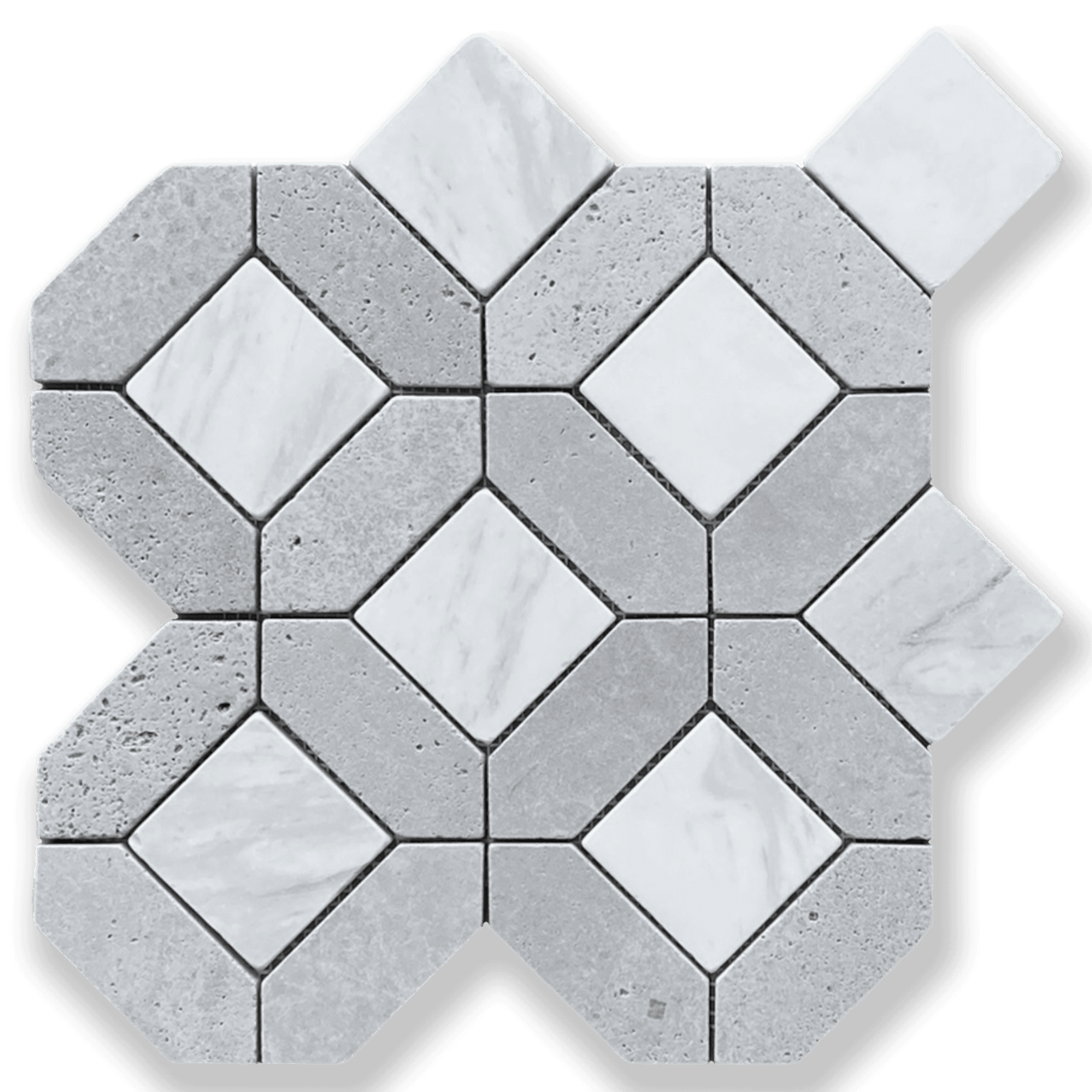 Casablanca XL Selene & Volakas Tumbled Mosaic