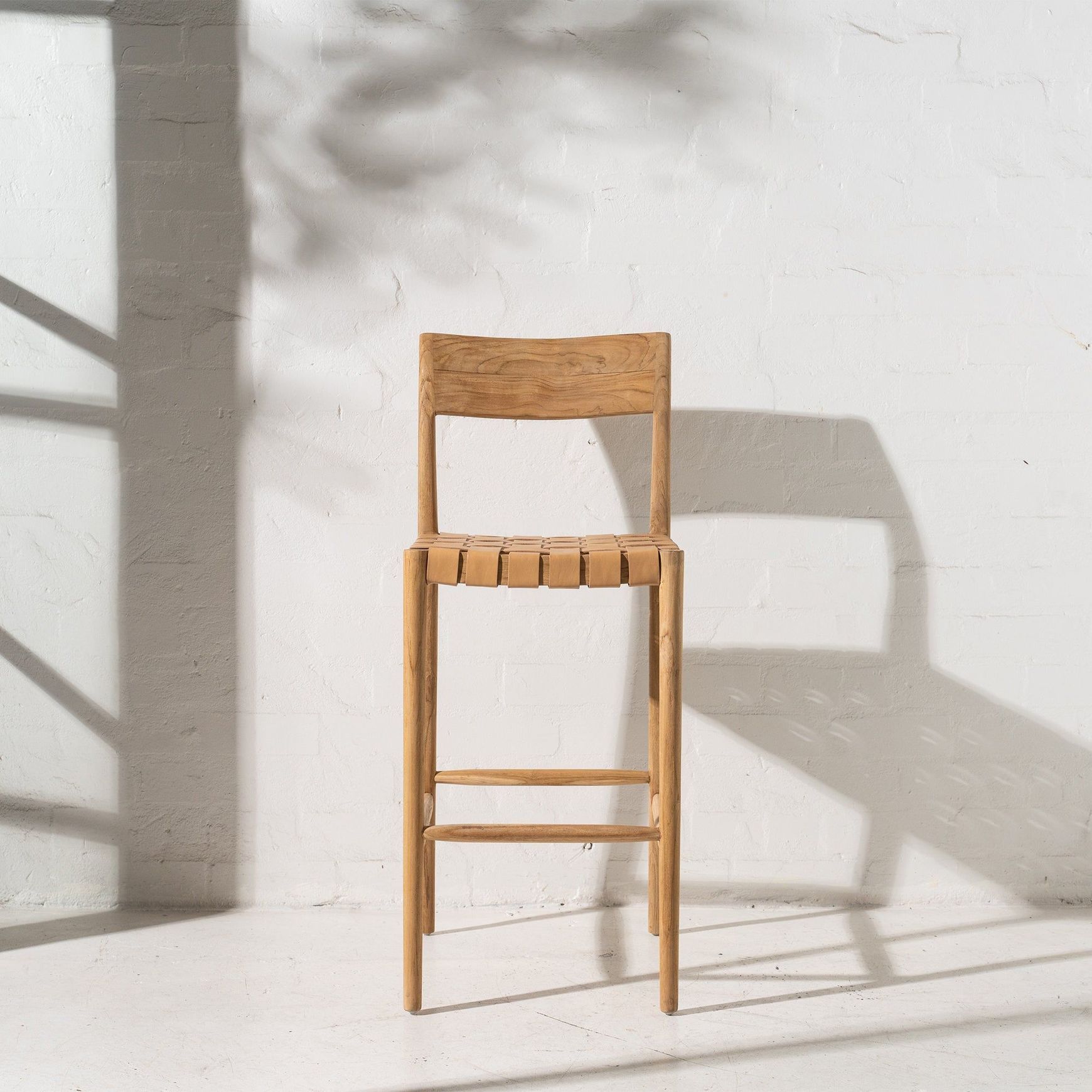 Aina Leather Barstool