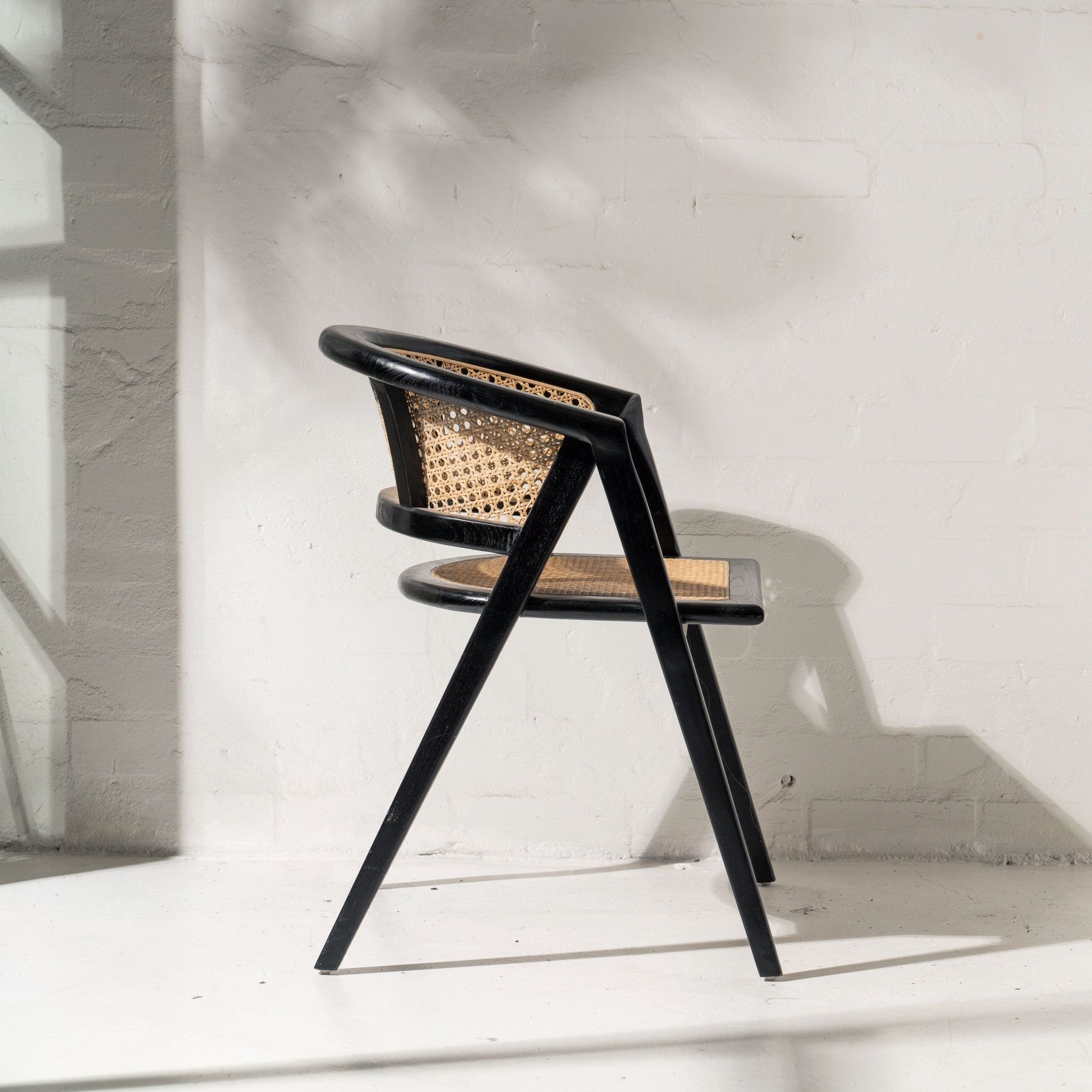 Amalia Rattan Rounded Dining Chair - Black