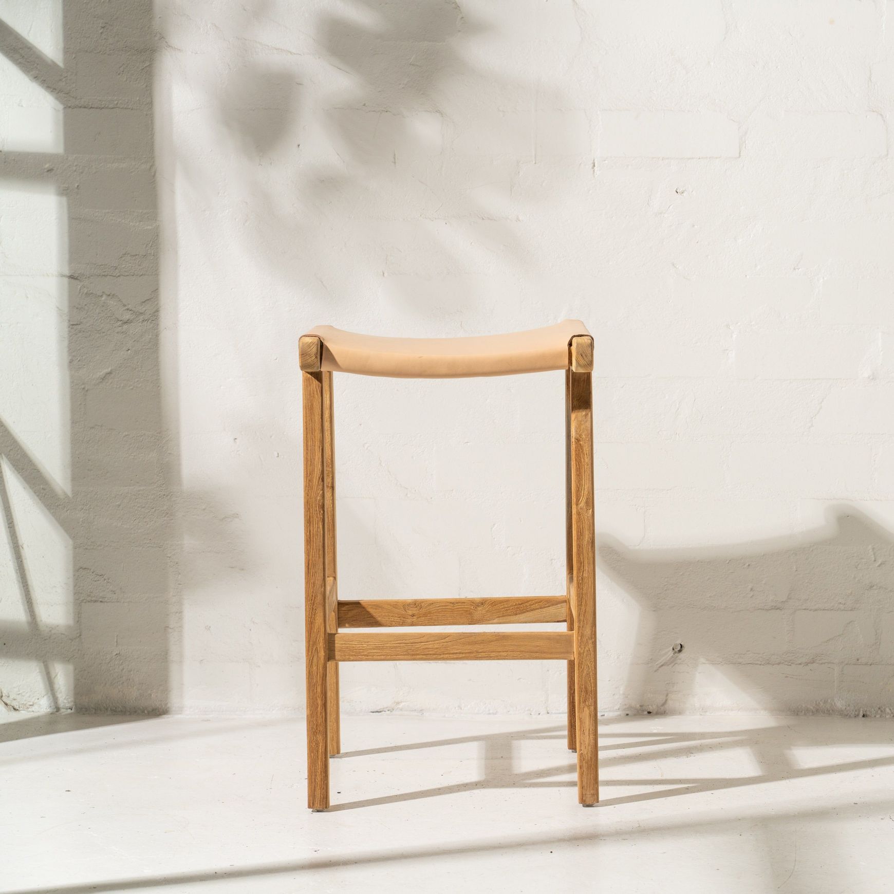 Avel Natural Leather Barstool