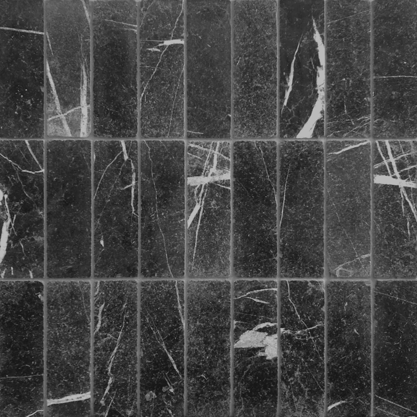 Nero Marquina Tumbled Tile 200x65mm