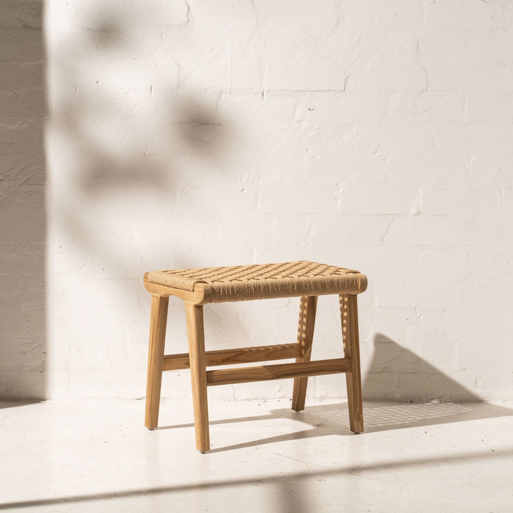 Bennu Woven Jute Footstool