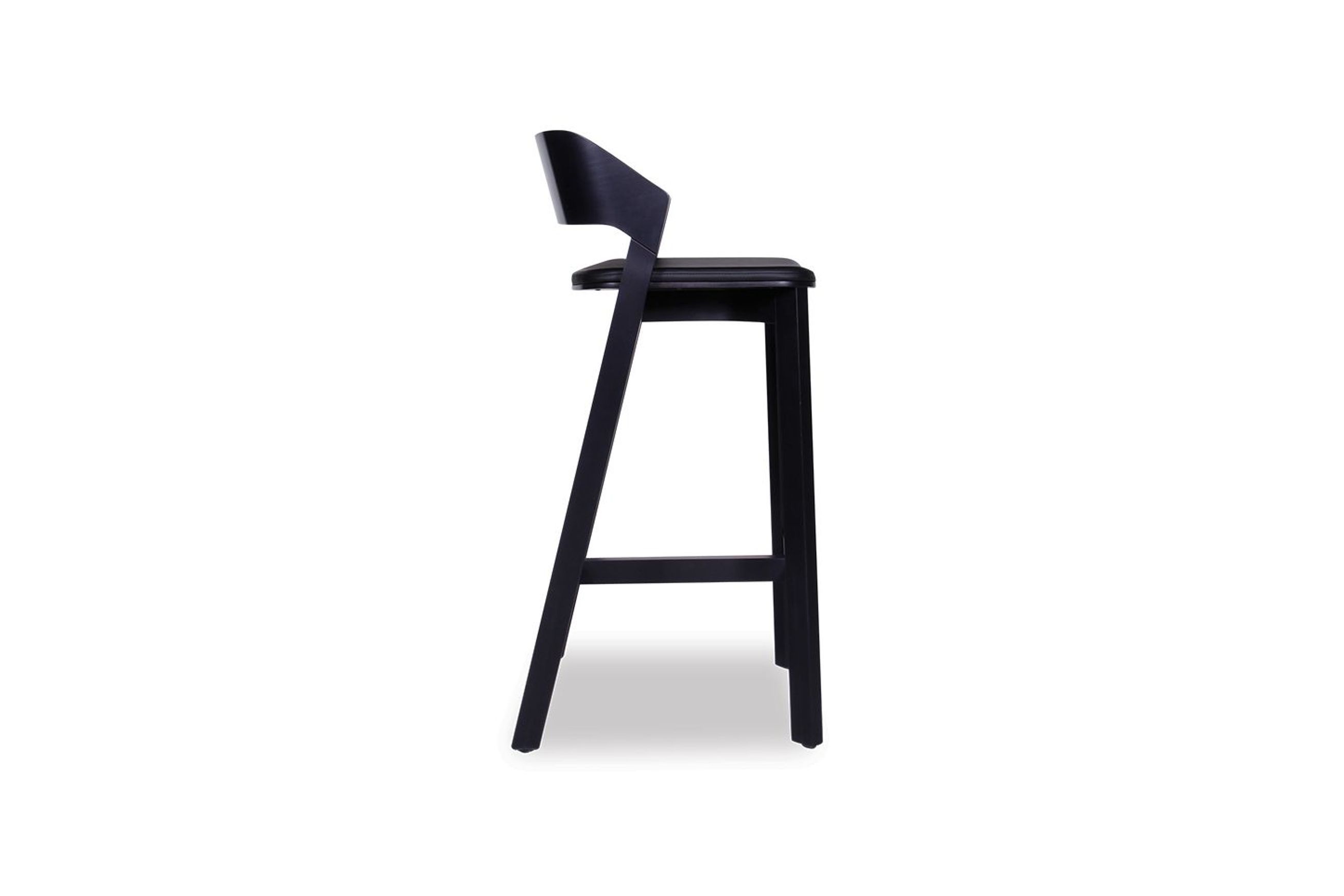 Merano Kitchen Stool - Black Stained  - by TON