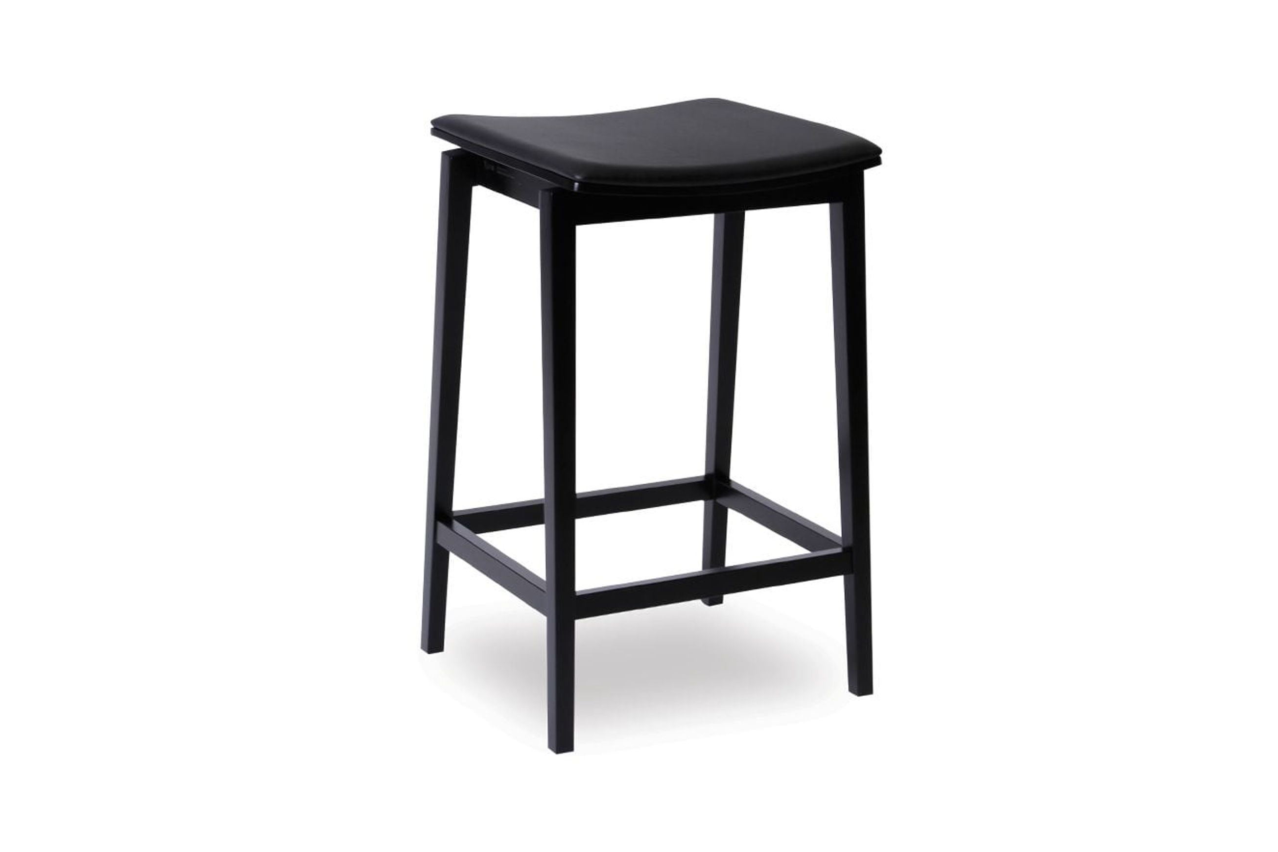 Stockholm Kitchen Stool - Black Stain - by TON