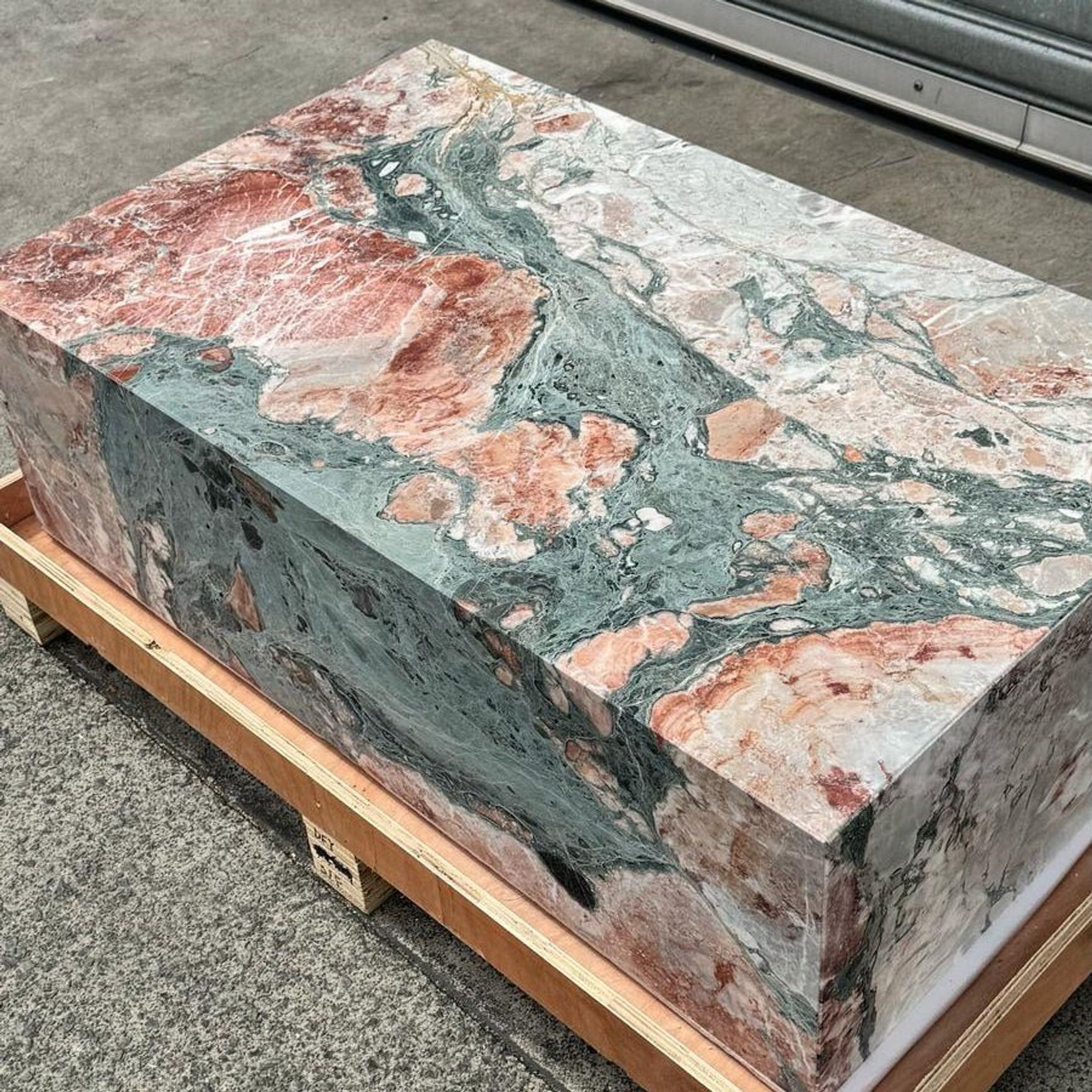 Block Coffee Table - Seasonal Pink Marble