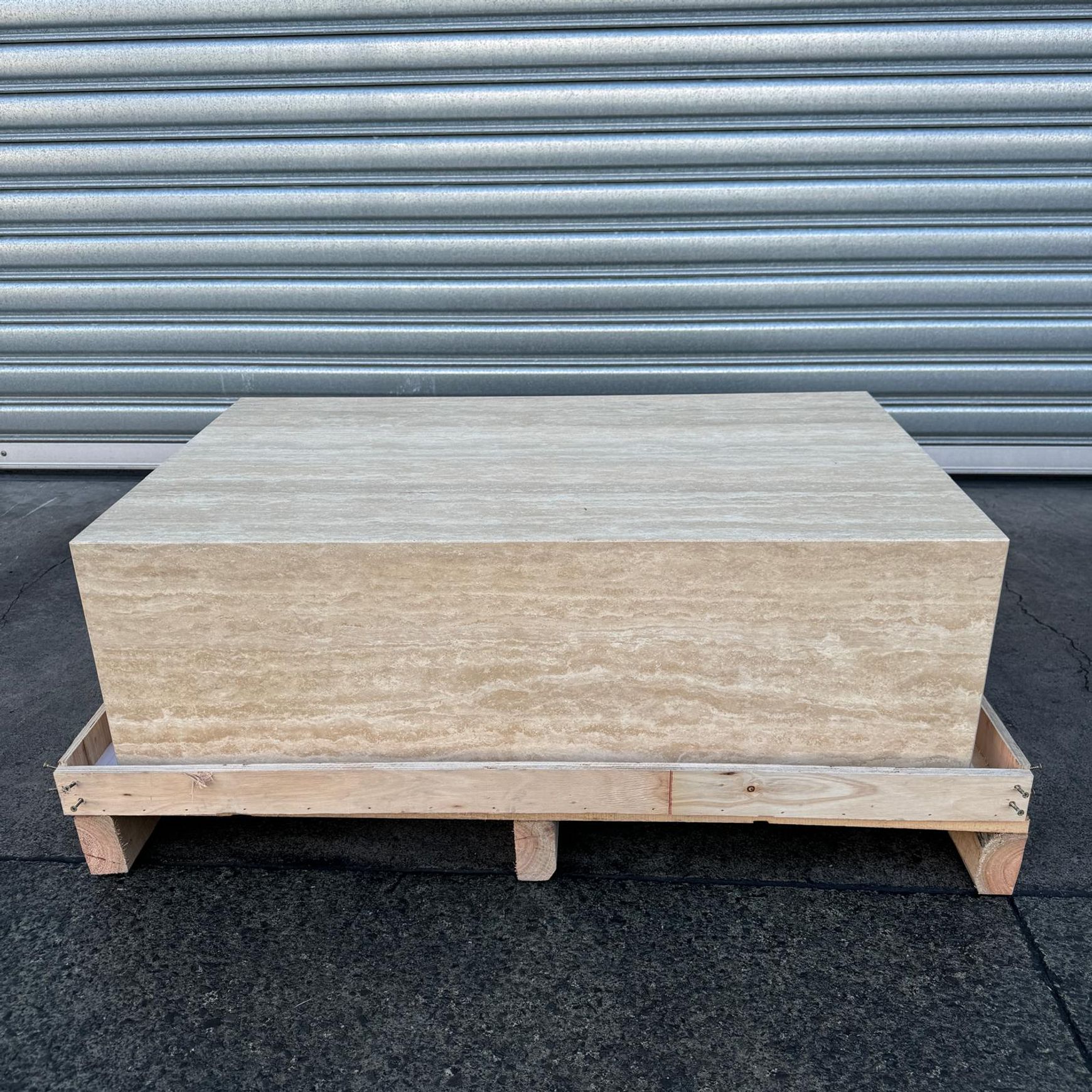 Block Coffee Table - Travertine