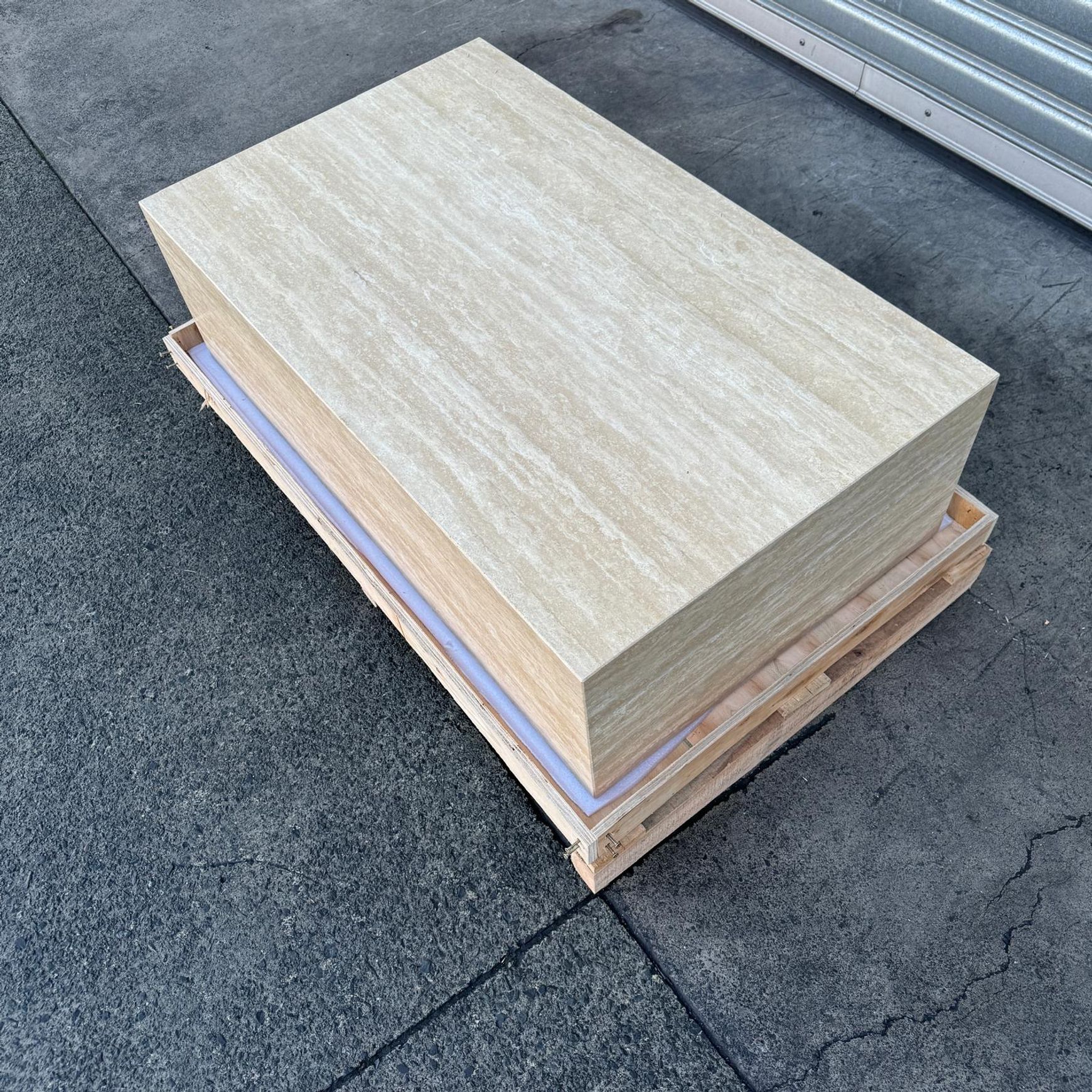 Block Coffee Table - Travertine