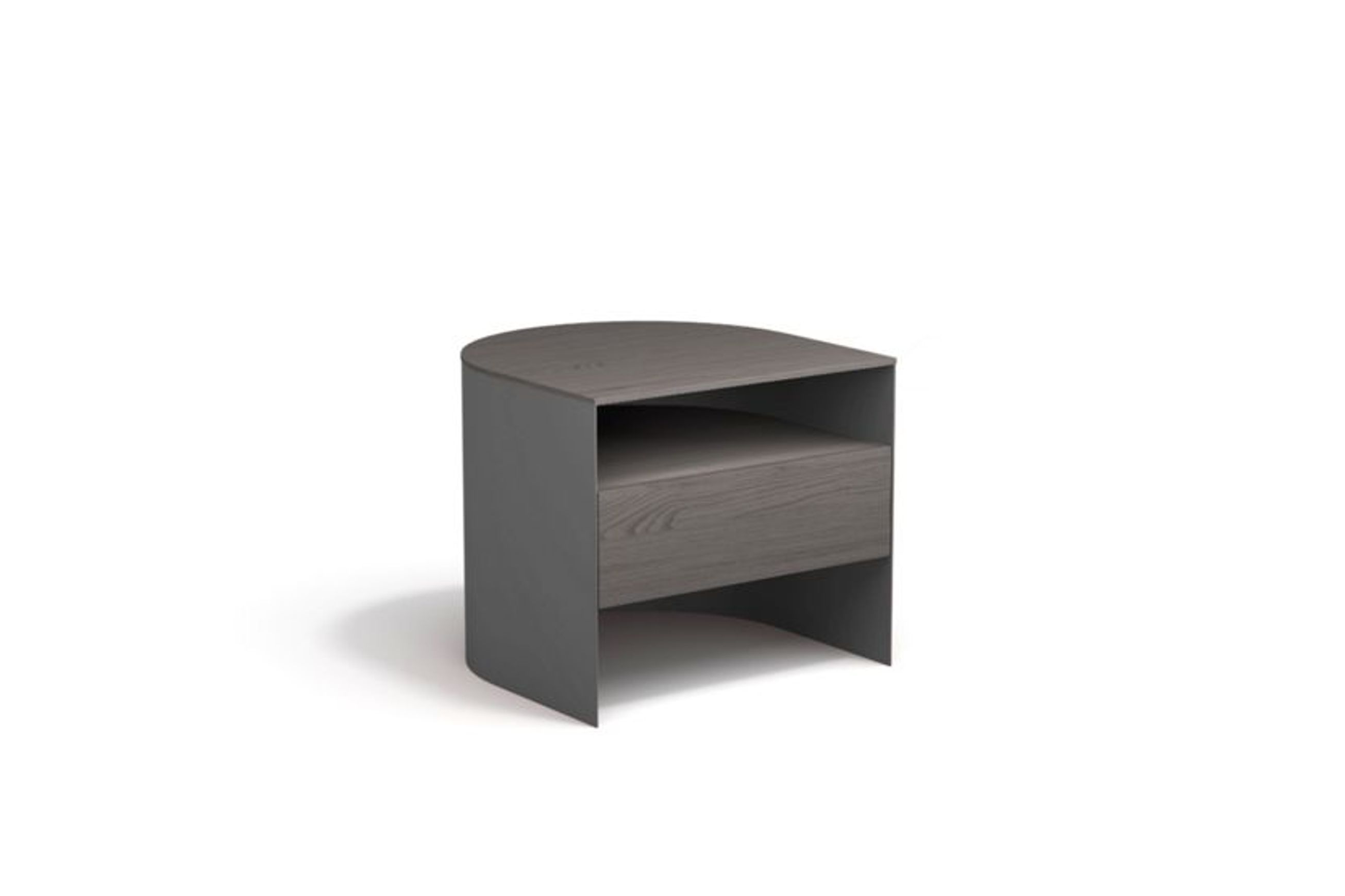 Flexus Bedside Table - Black Lacquered Structure