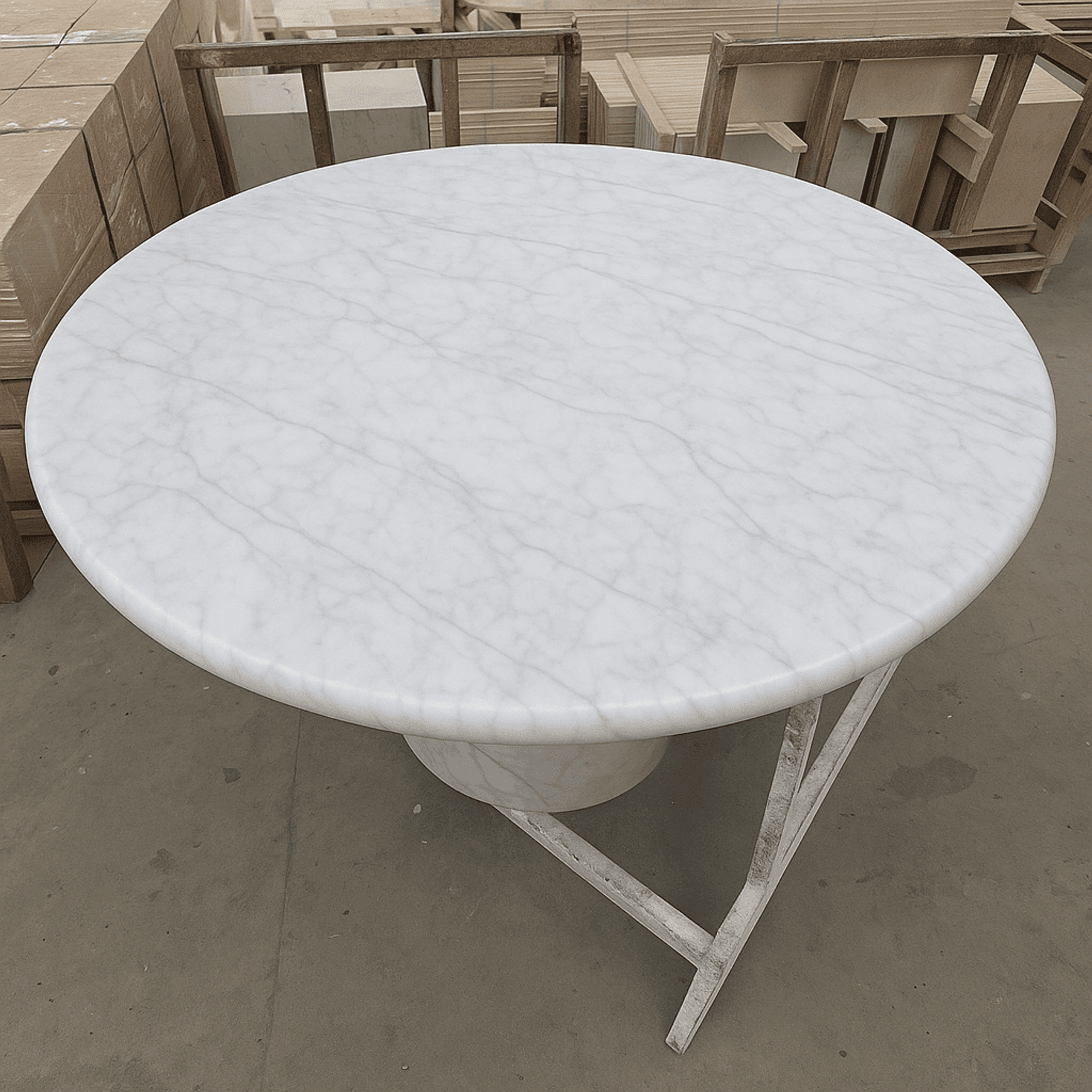 Court Dining Table - Carrara Marble