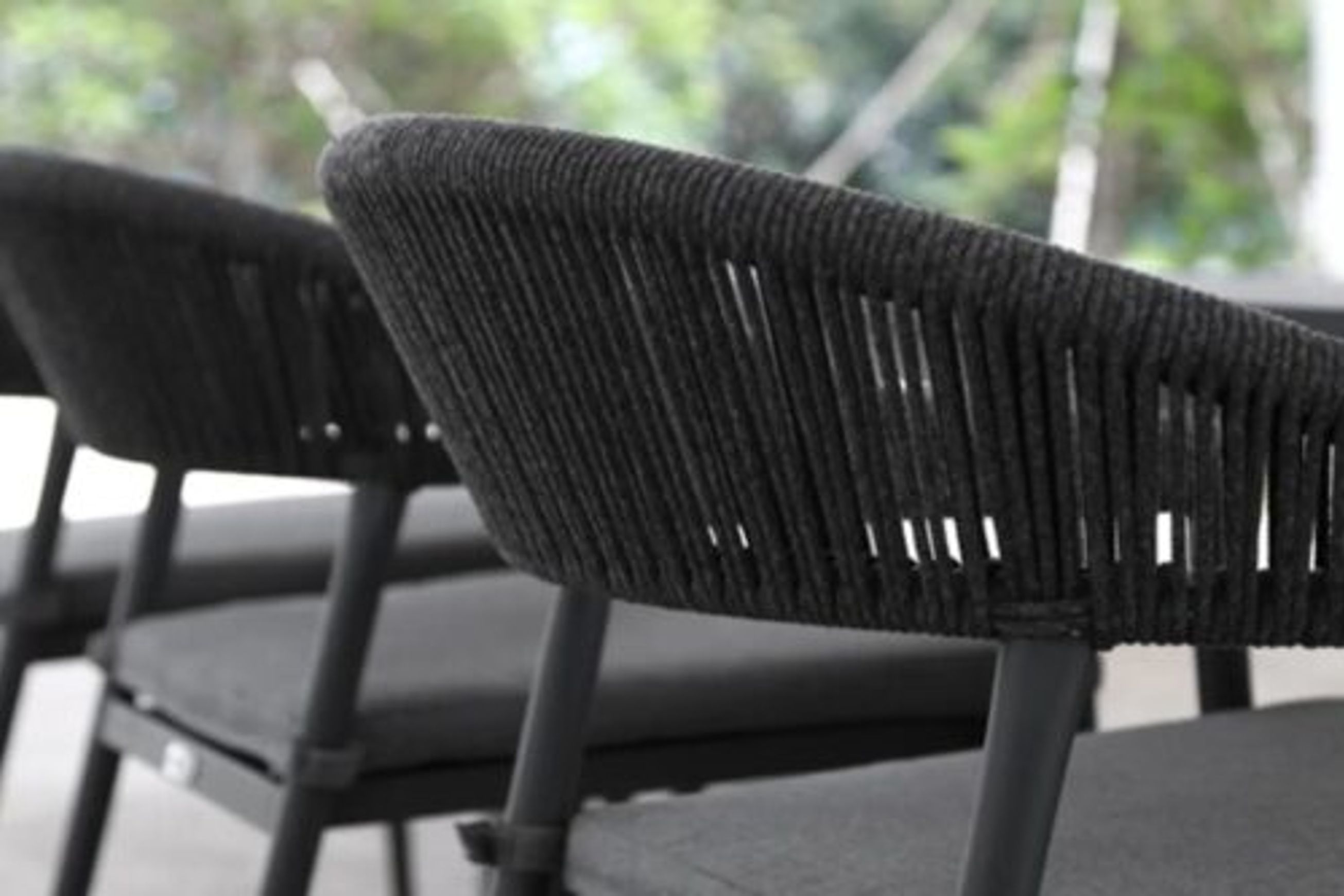 Cove Table 220cm with Cove Chairs 7pc Dining Set - Charcoal