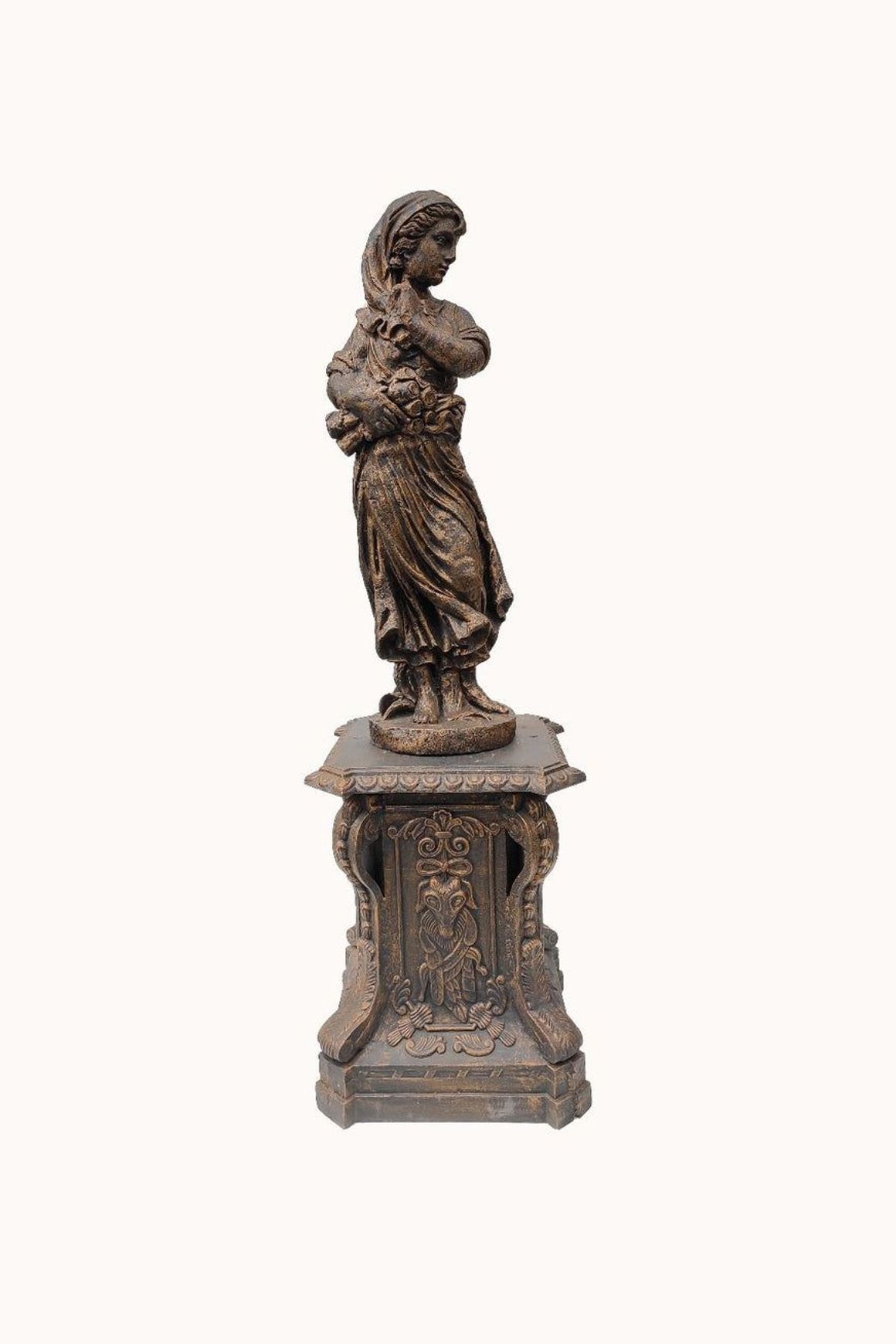 Set of 4 Cast Iron Statues