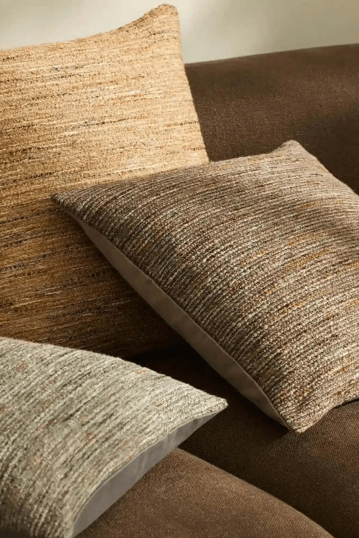 Weave Home Vista Cushion Cover - Natural | Chunky Linen/Wool Blend