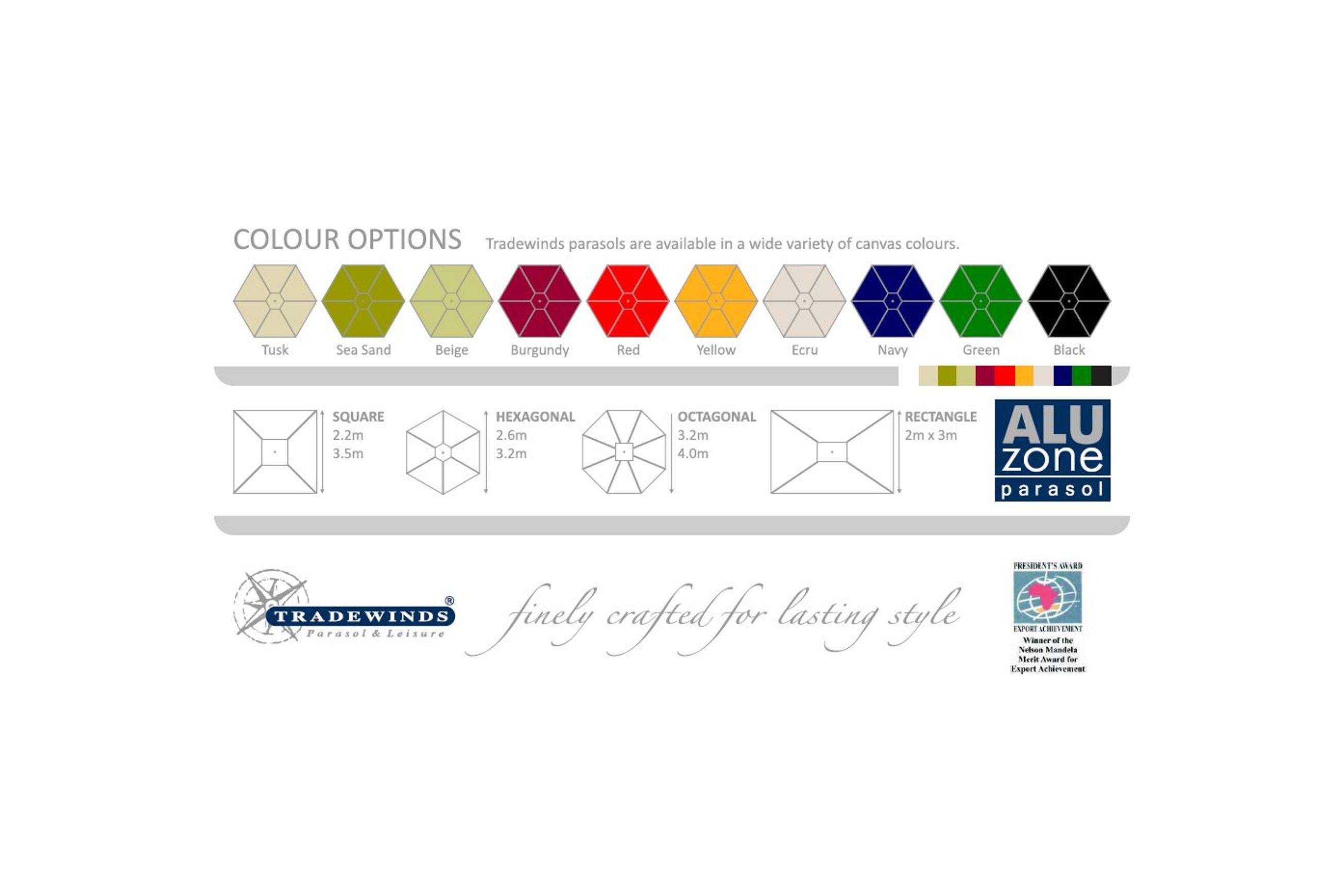 Tradewinds Aluzone Parasols