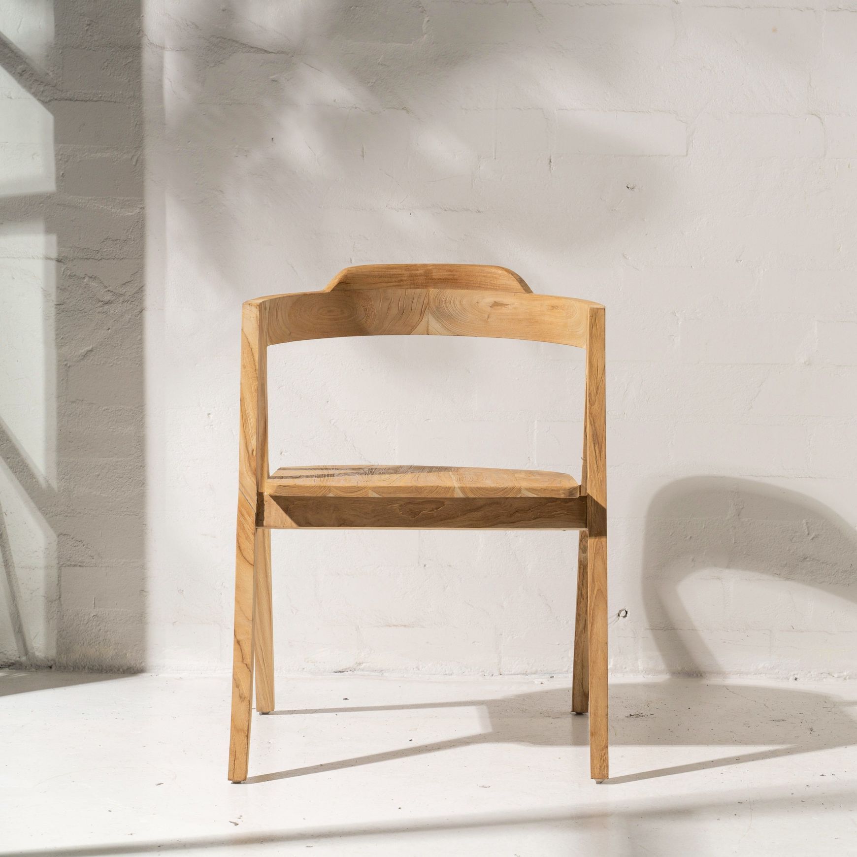 Emir Angled Dining Armchair - Natural