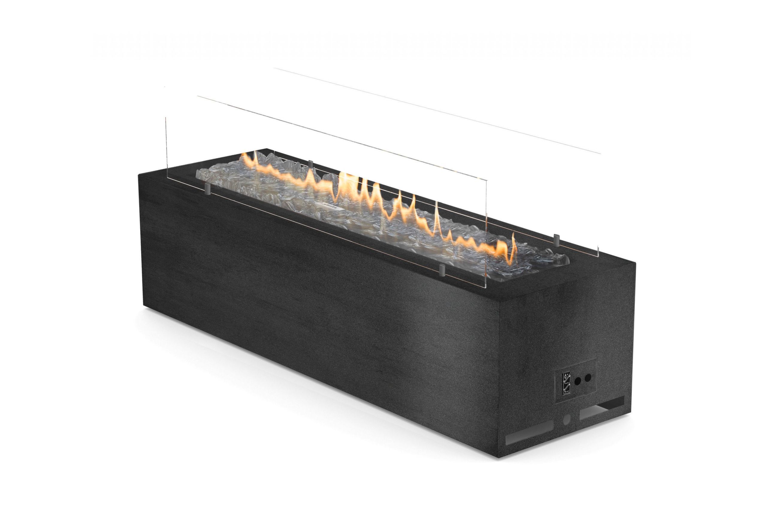 Planika Galio Black Linear Manual Gas Pit Fire