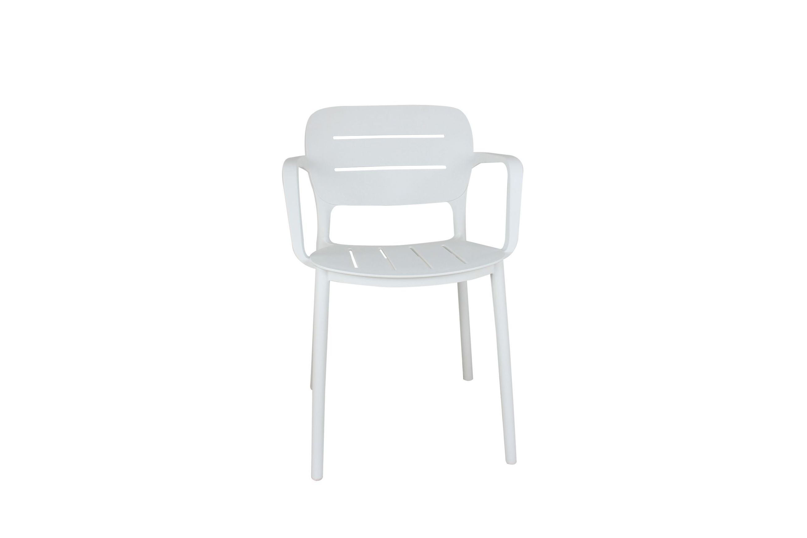 Grace Resin Arm Dining Chair - White