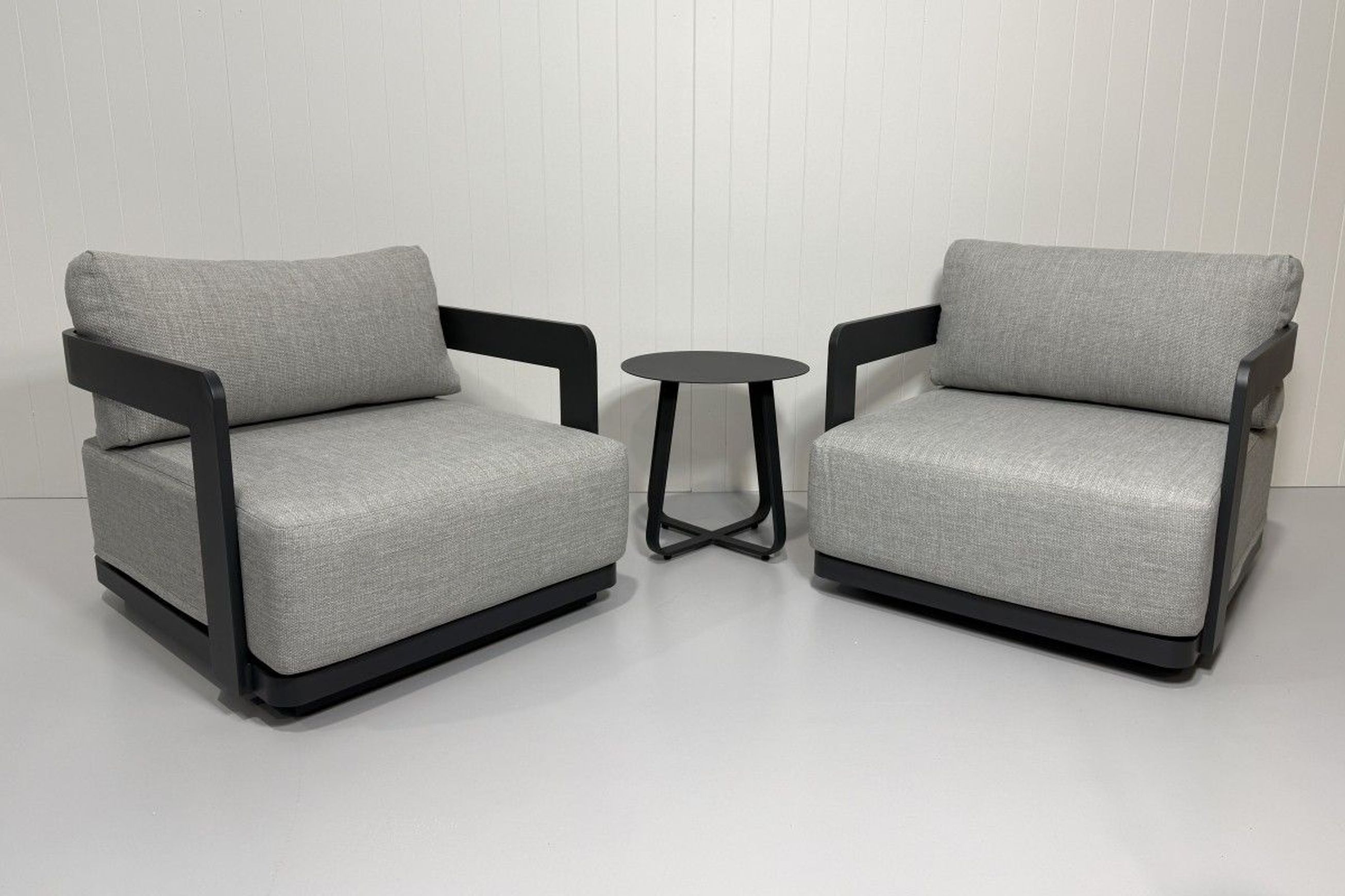 Laguna Swivel Armchair Set with Lucy Table