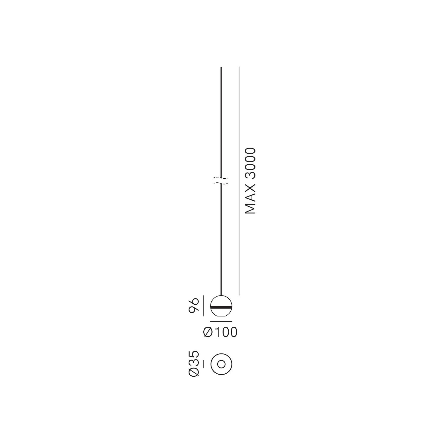 Groove Pendant Light dimensions