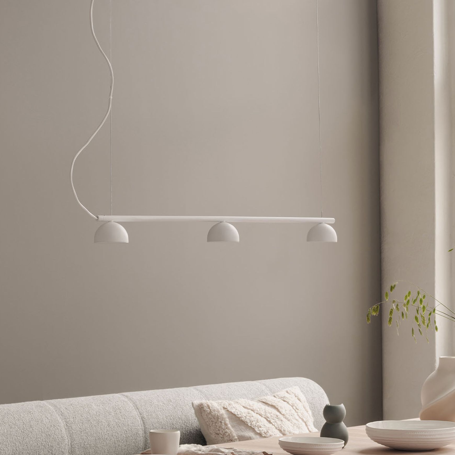 Blush Rail 3lt Pendant Light