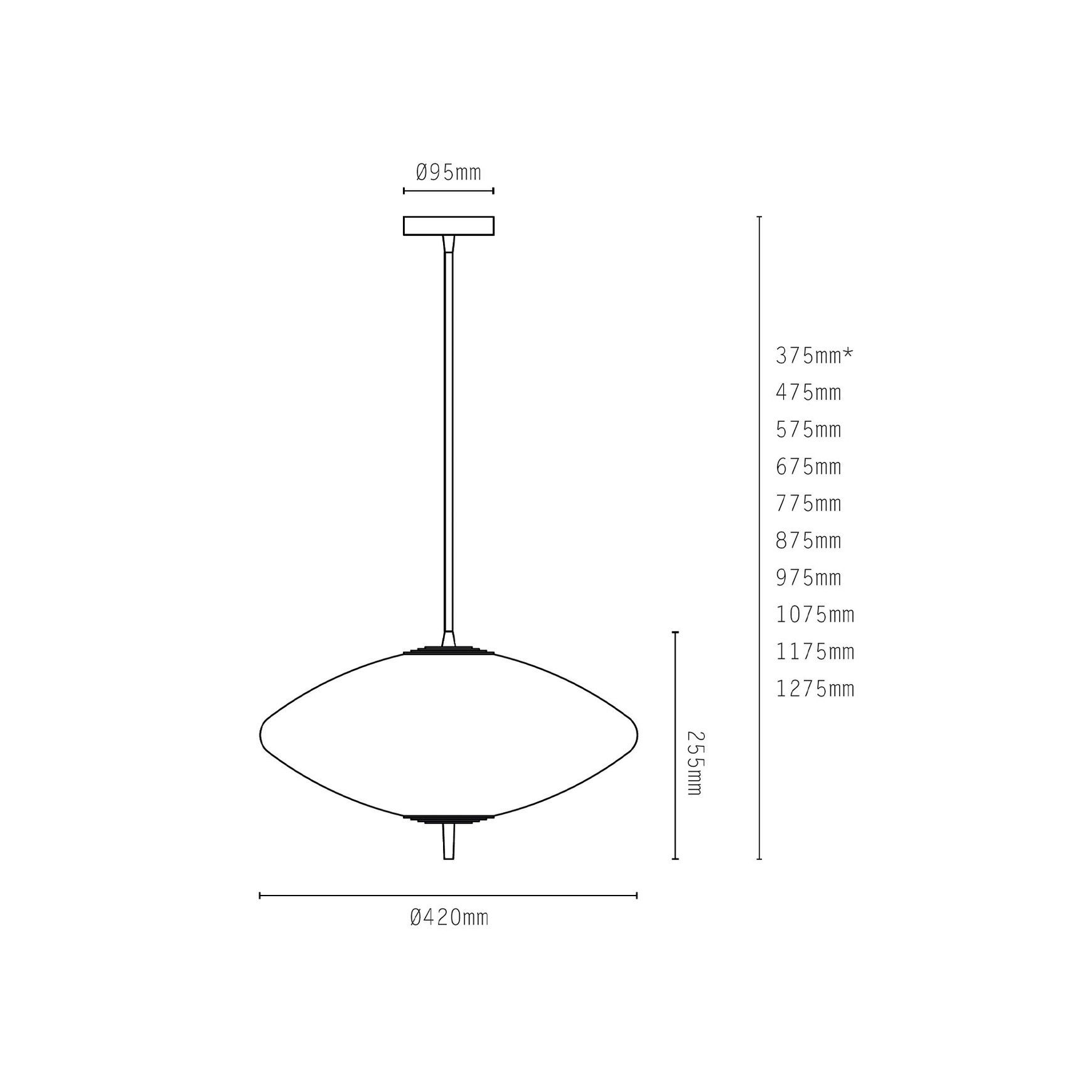 Nova Wide Pendant Light