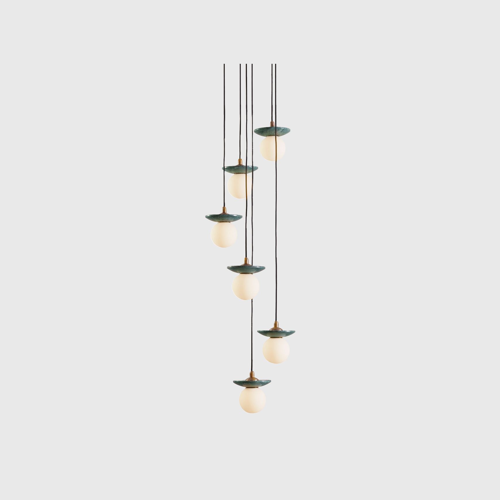 Orbit Stone 6lt Pendant Light