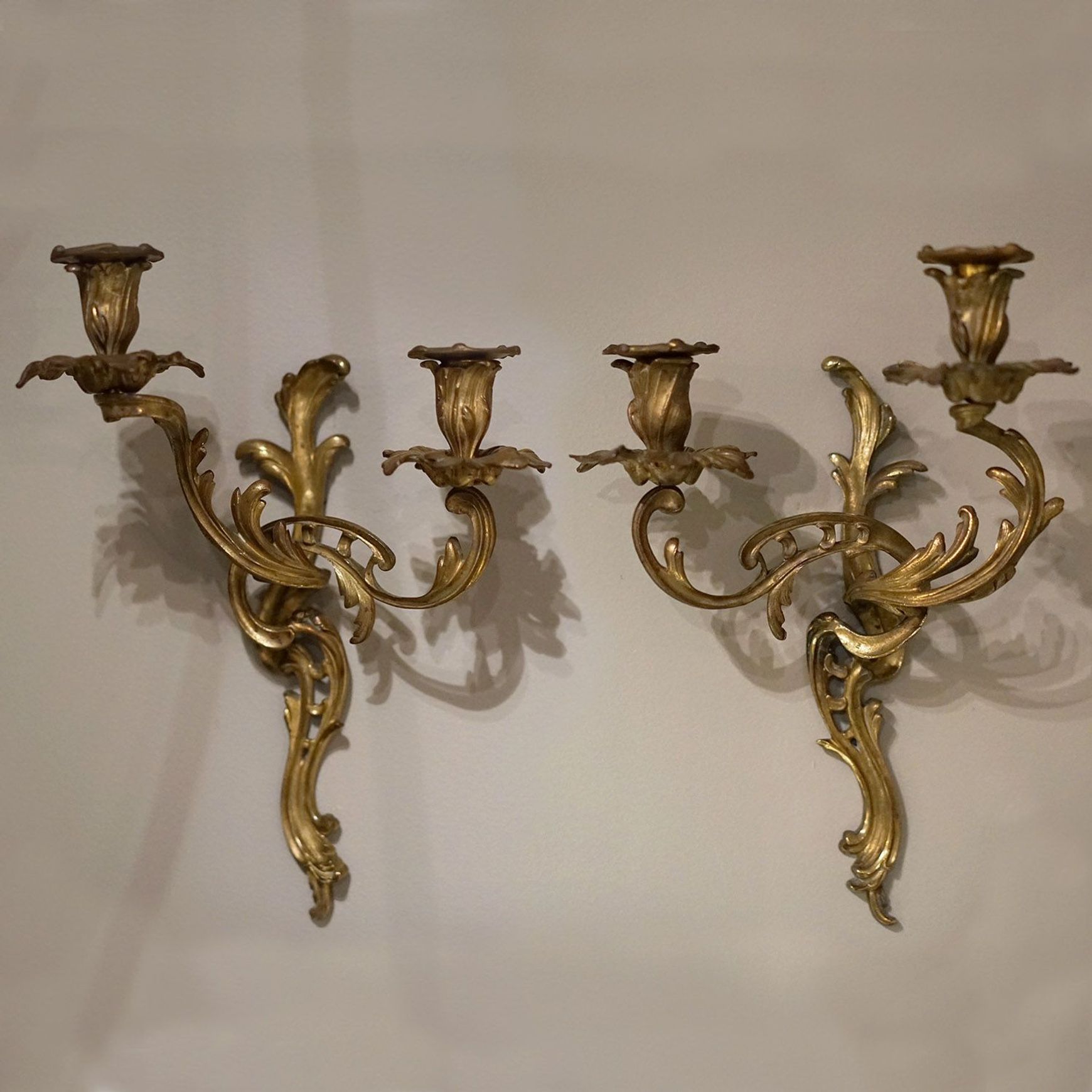 French Louis XV Wall Sconces (Pair)