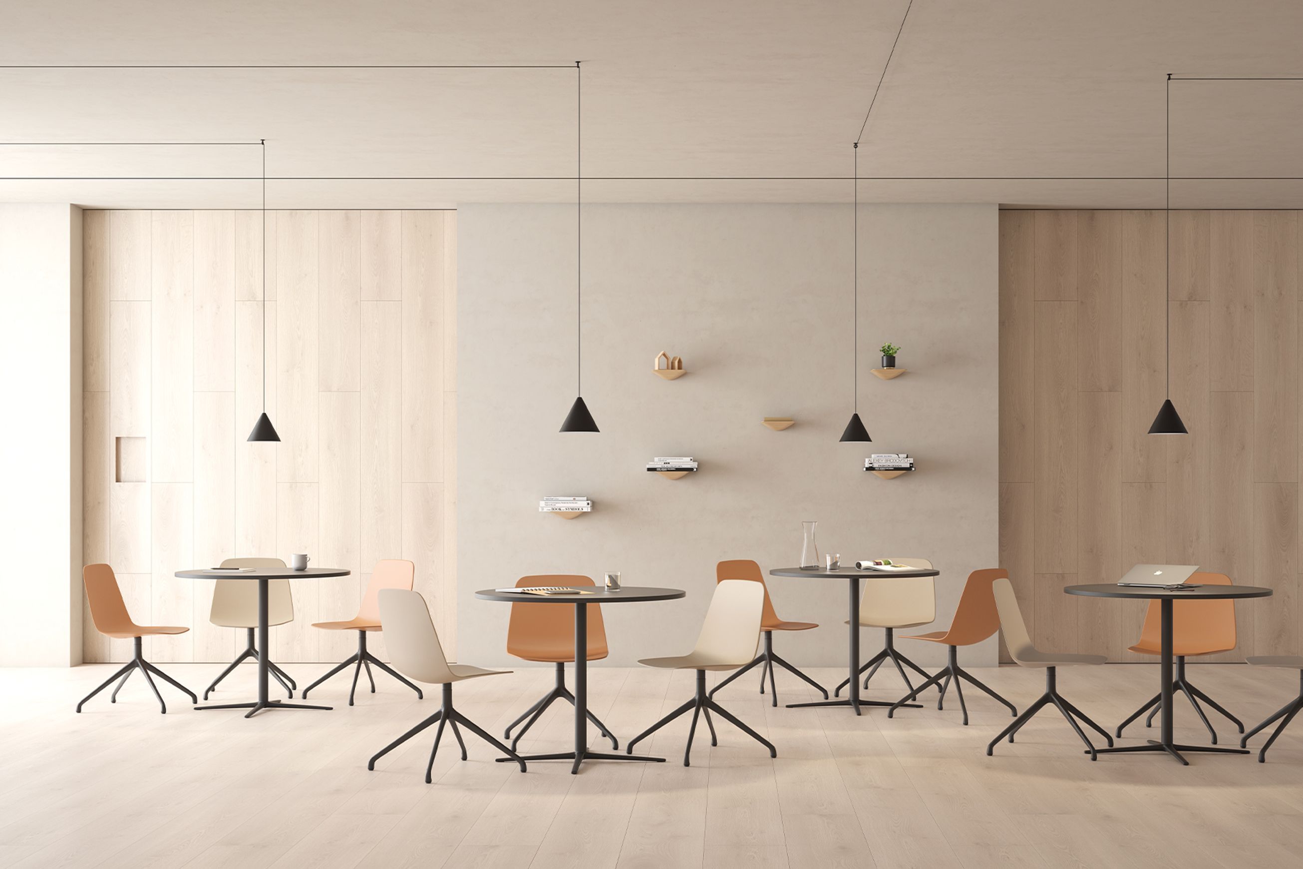 Maarten Plastic Chair - Pyramid Swivel