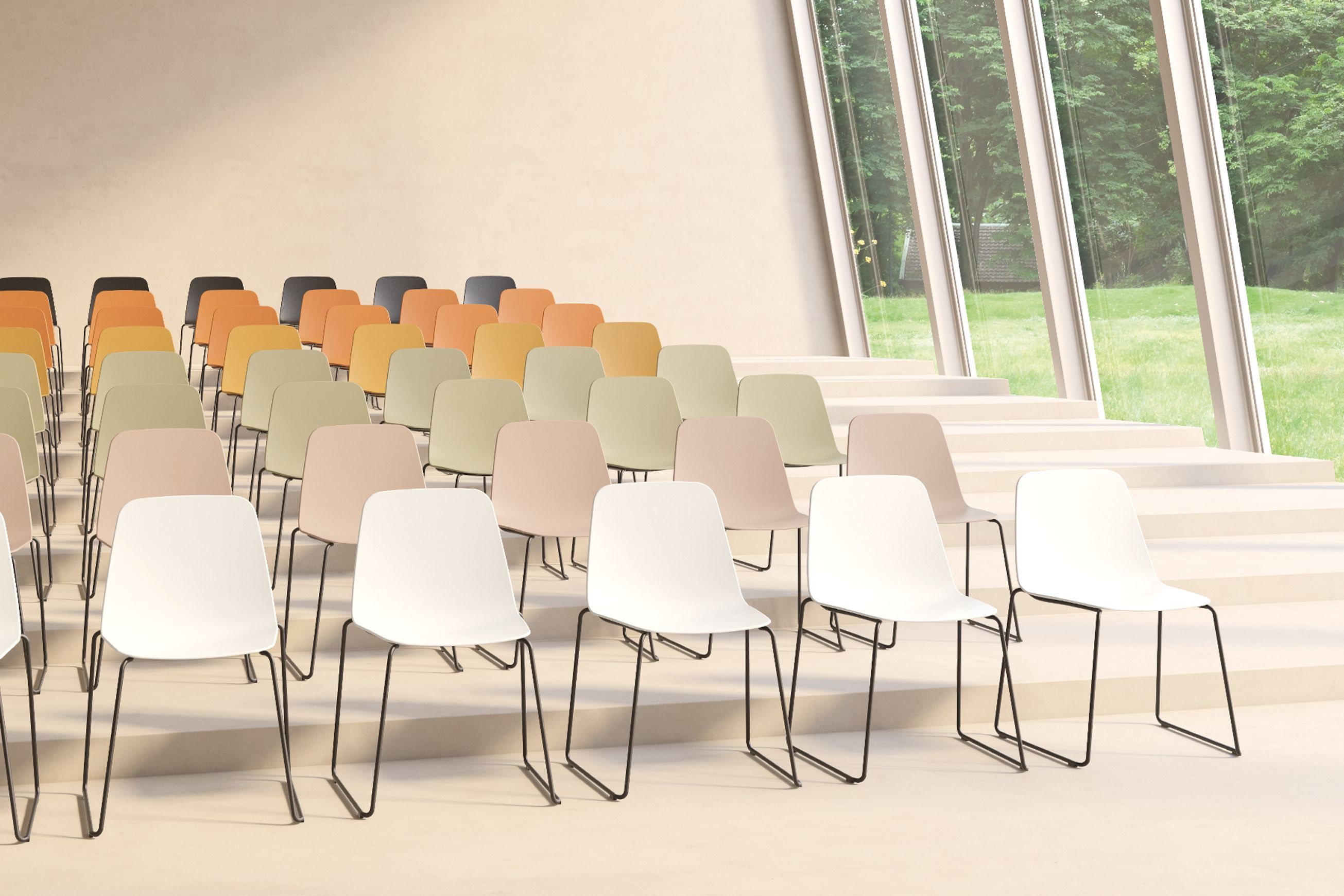 Maarten Plastic Chair - Sled
