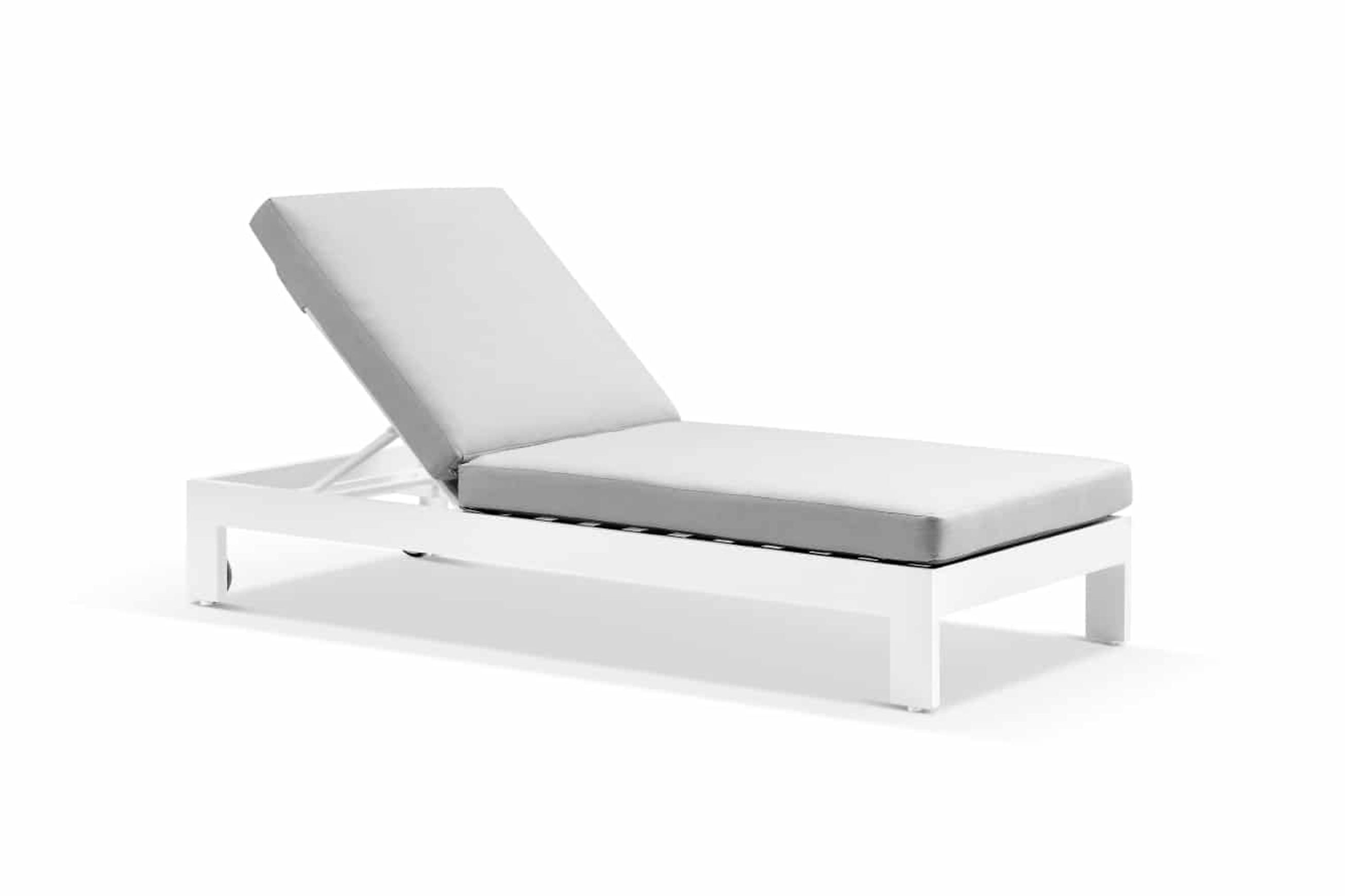 Monaco Sun Lounger with Sunbrella Cushion | White