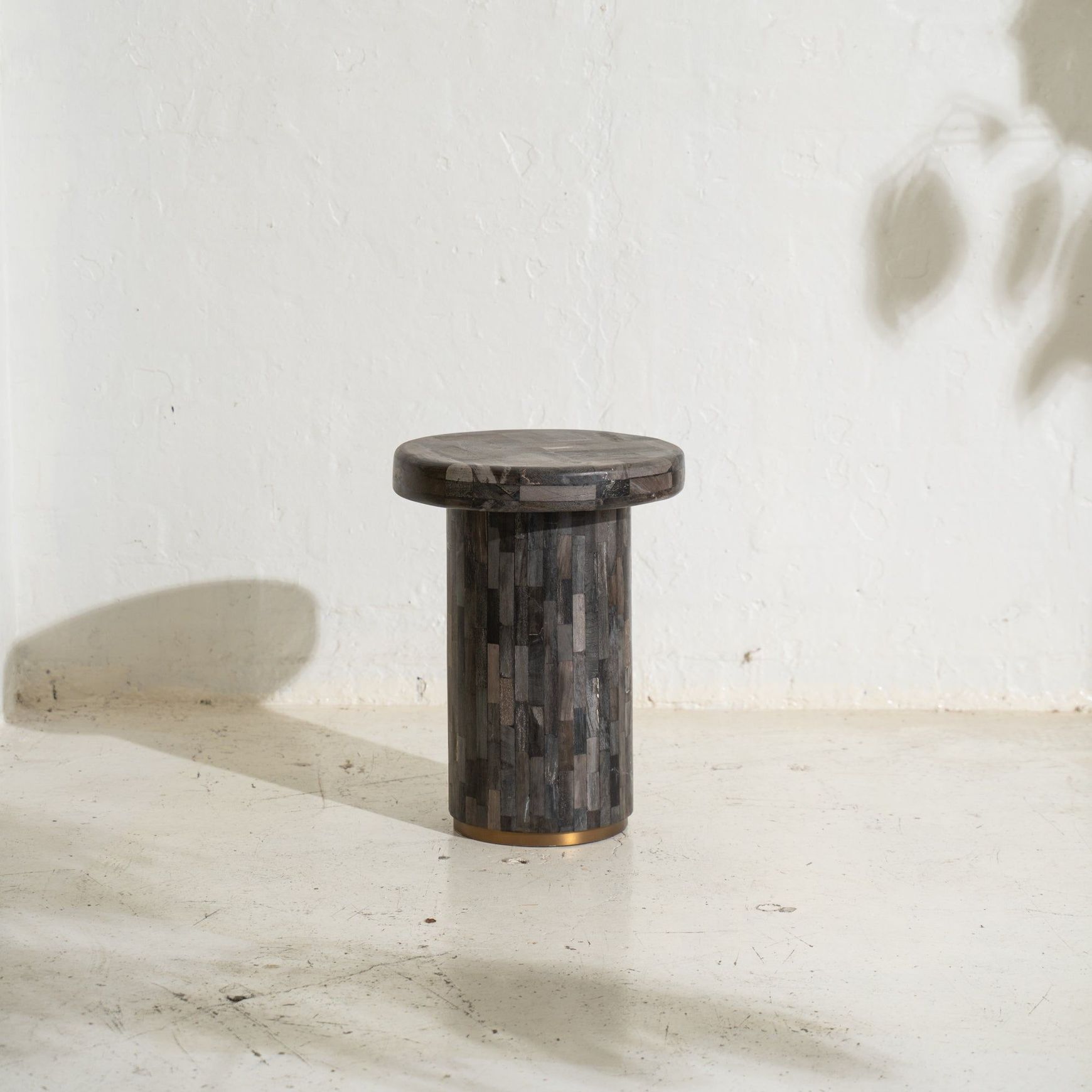 Ona Petrified Wood Side Table
