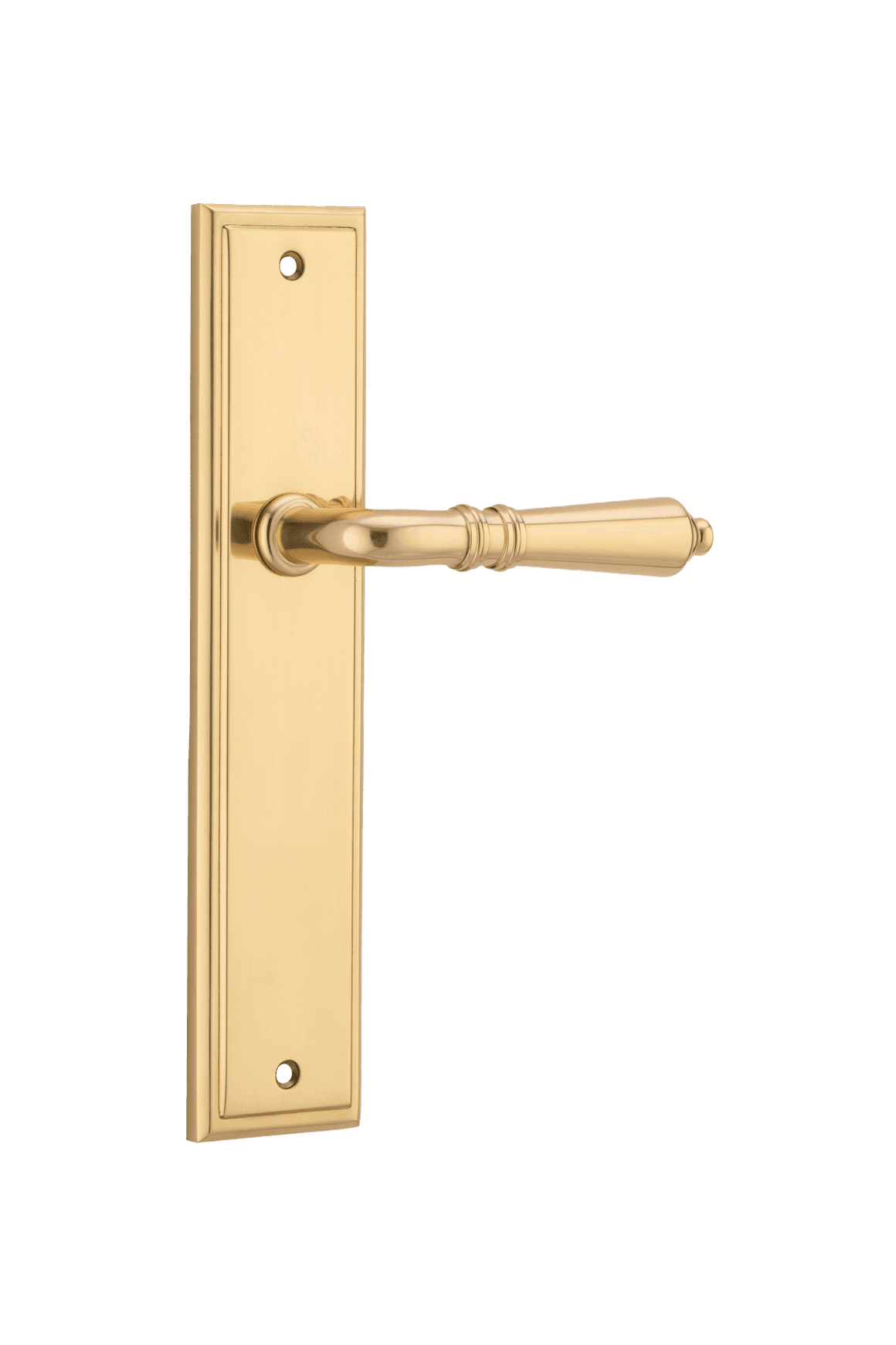 Sarlat Lever - Stepped Backplate | Polished Brass