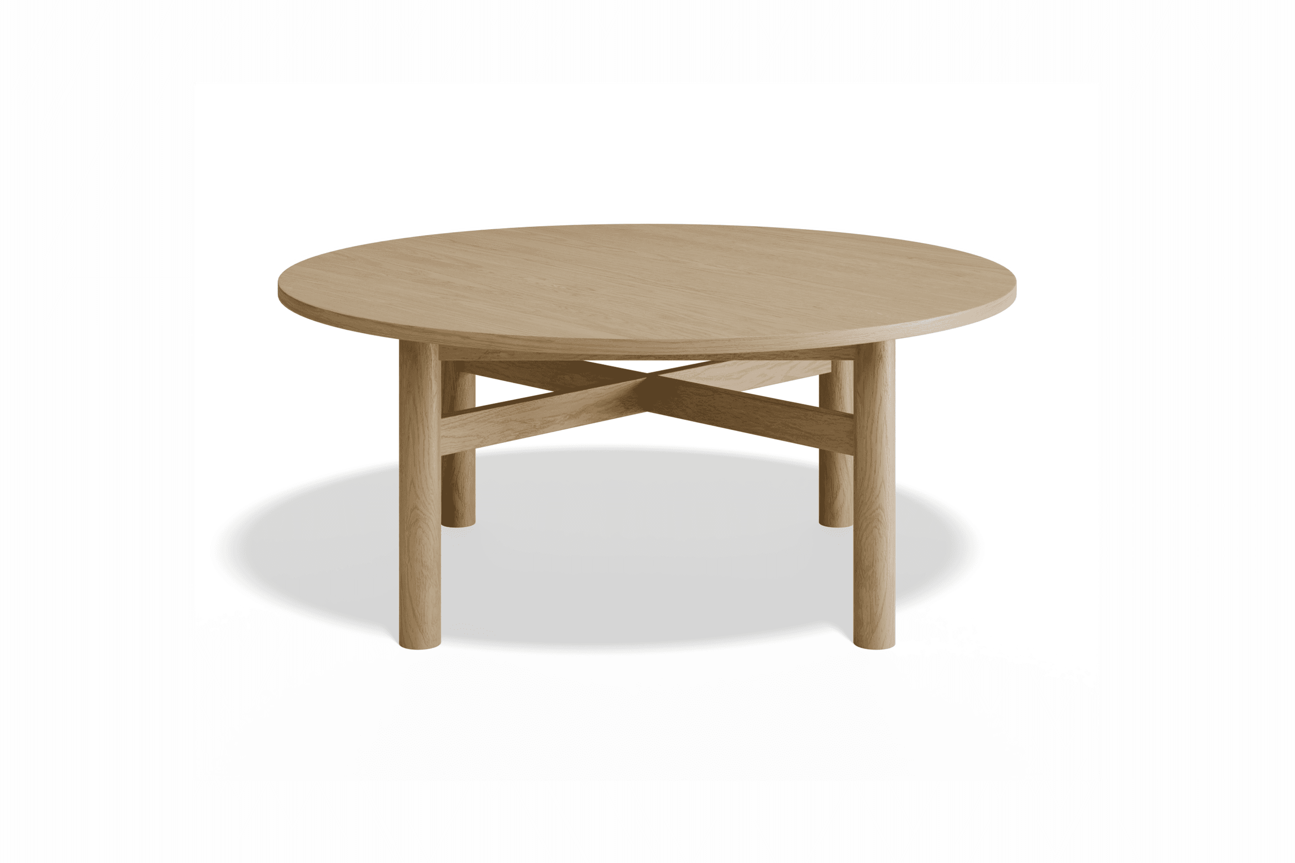 Nordica Coffee Table - Round Solid Oak 96 diam
