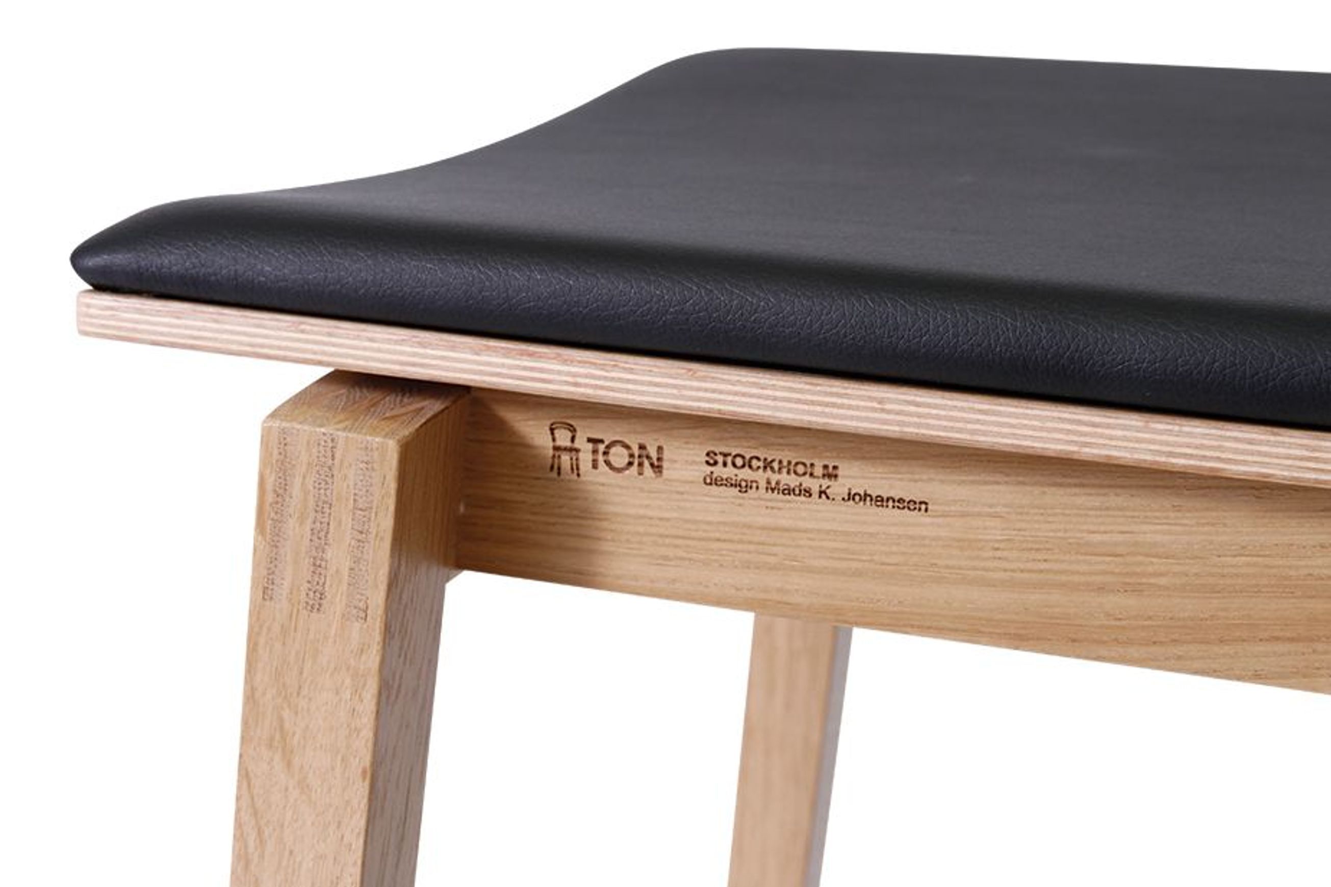 Stockholm Kitchen Stool - Natural Oak - by TON