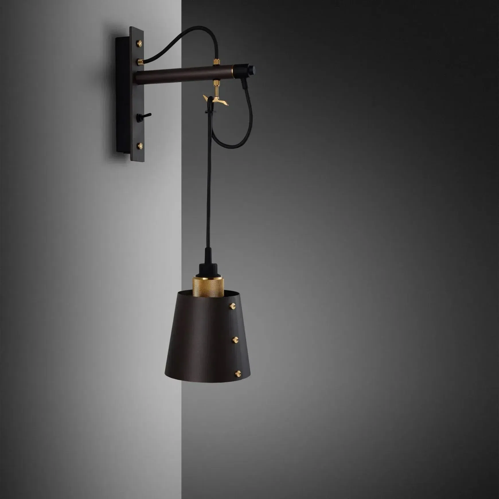 Hooked Wall Light with Shade