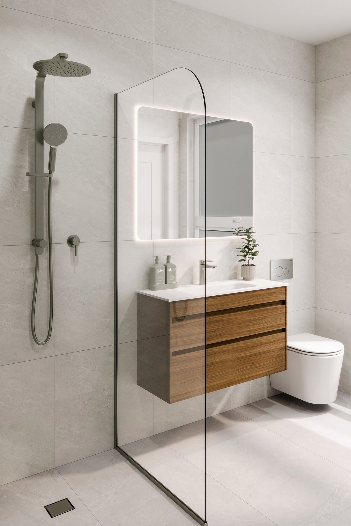 Luxe 600 Slim Wall Hung Vanity |  2 Drawer