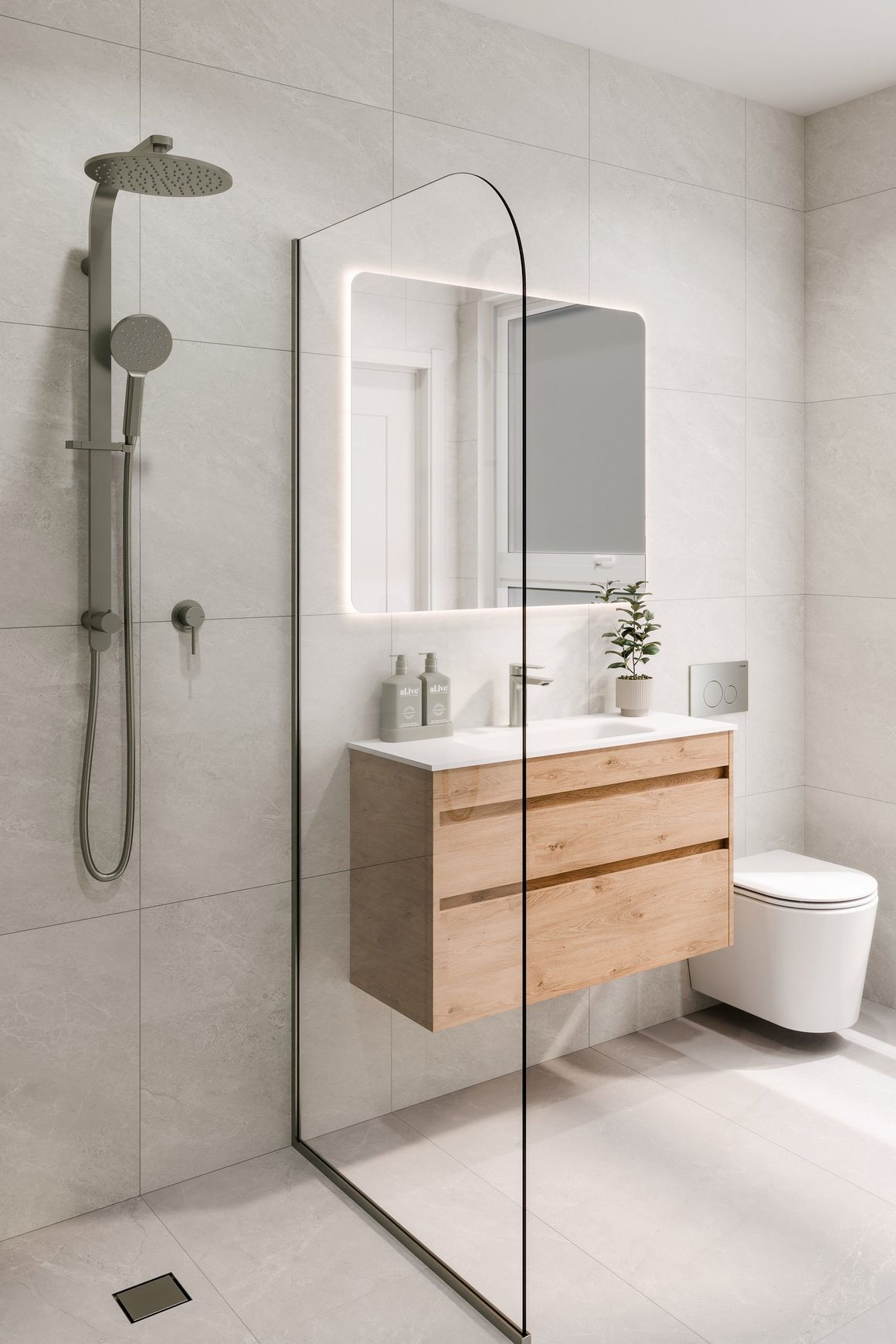 Luxe 600 Slim Wall Hung Vanity |  2 Drawer