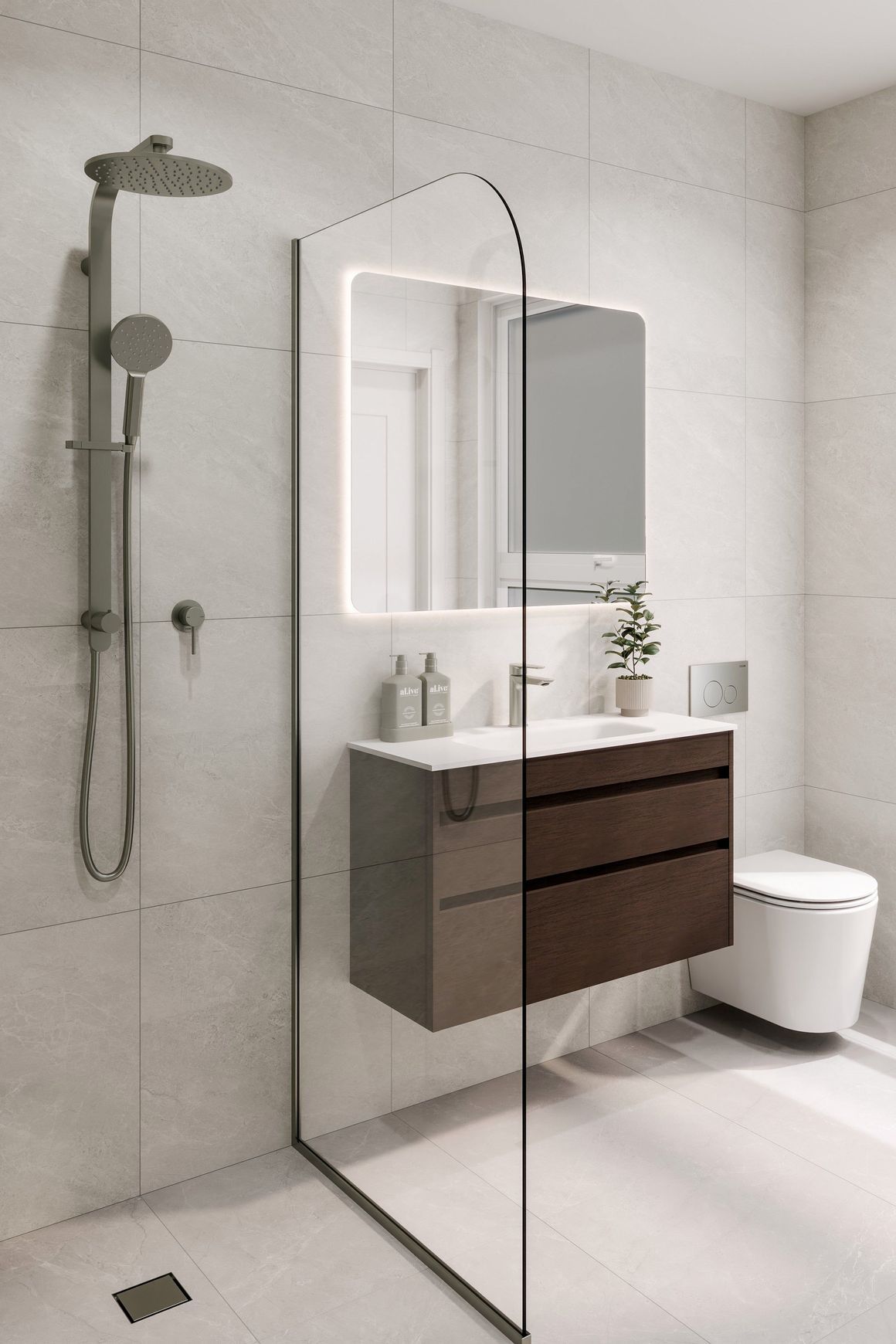 Luxe 600 Slim Wall Hung Vanity |  2 Drawer