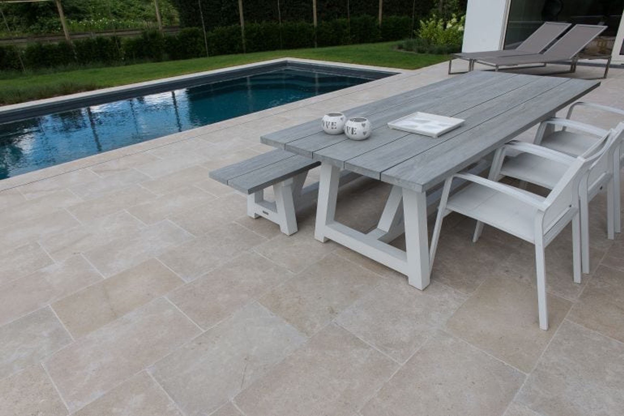 Sinai Pearl Brushed Limestone Tiles