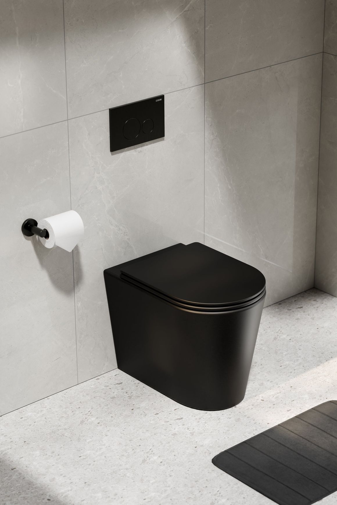 Pure Typhoon Inwall Toilet Suite | Gunmetal Button