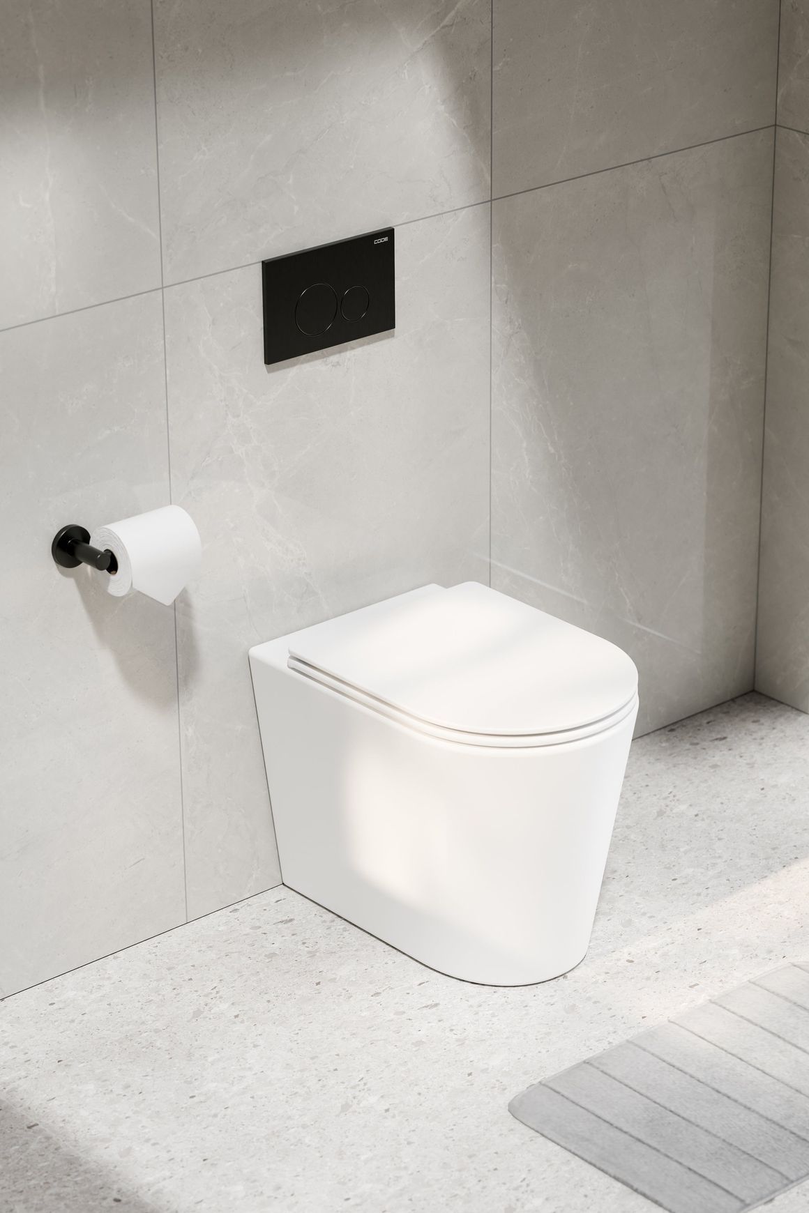 Pure Typhoon Inwall Toilet Suite | Gunmetal Button